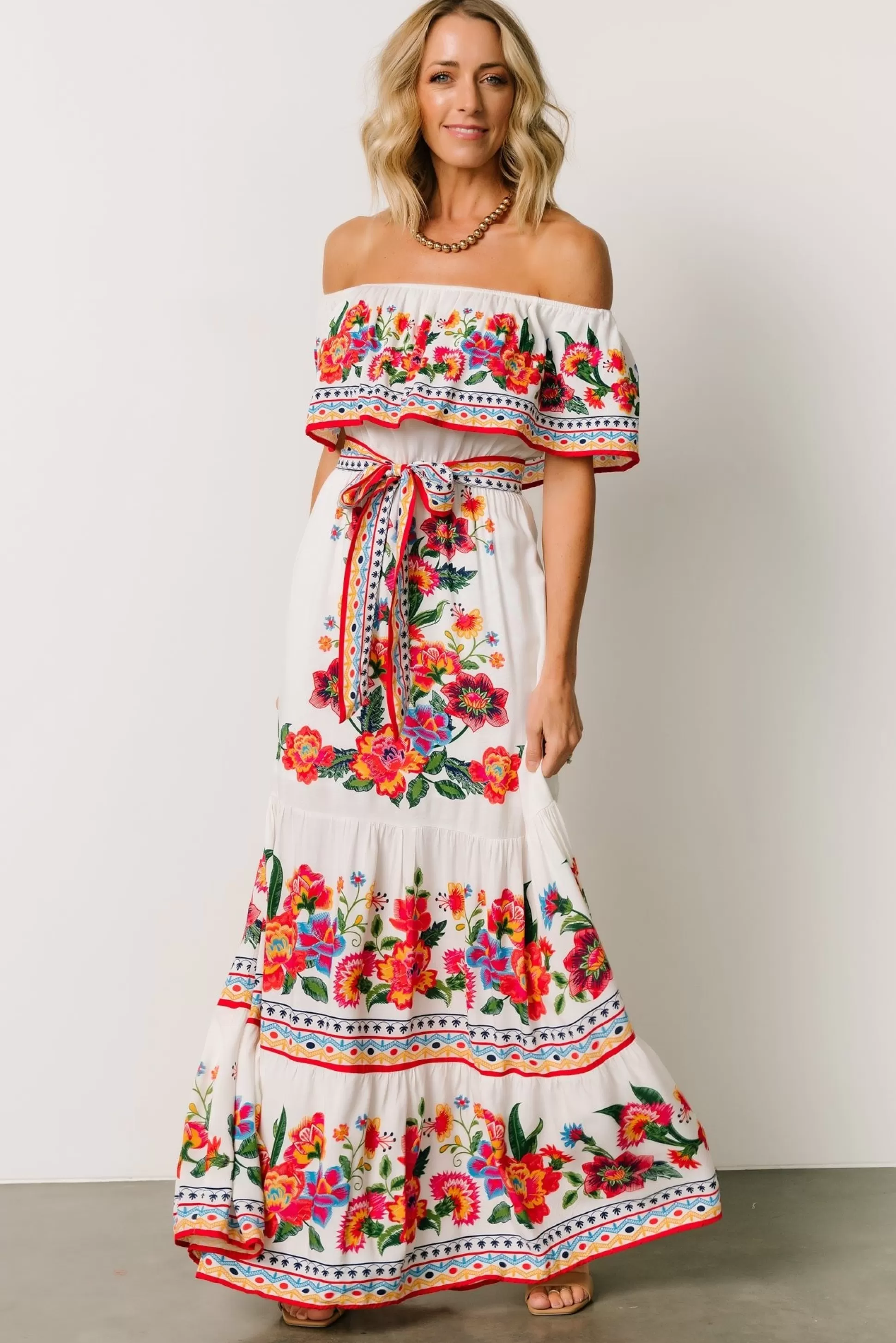 DRESSES | maxi dresses | Baltic Born Alejandra Maxi Dress | Ivory Multi Floral