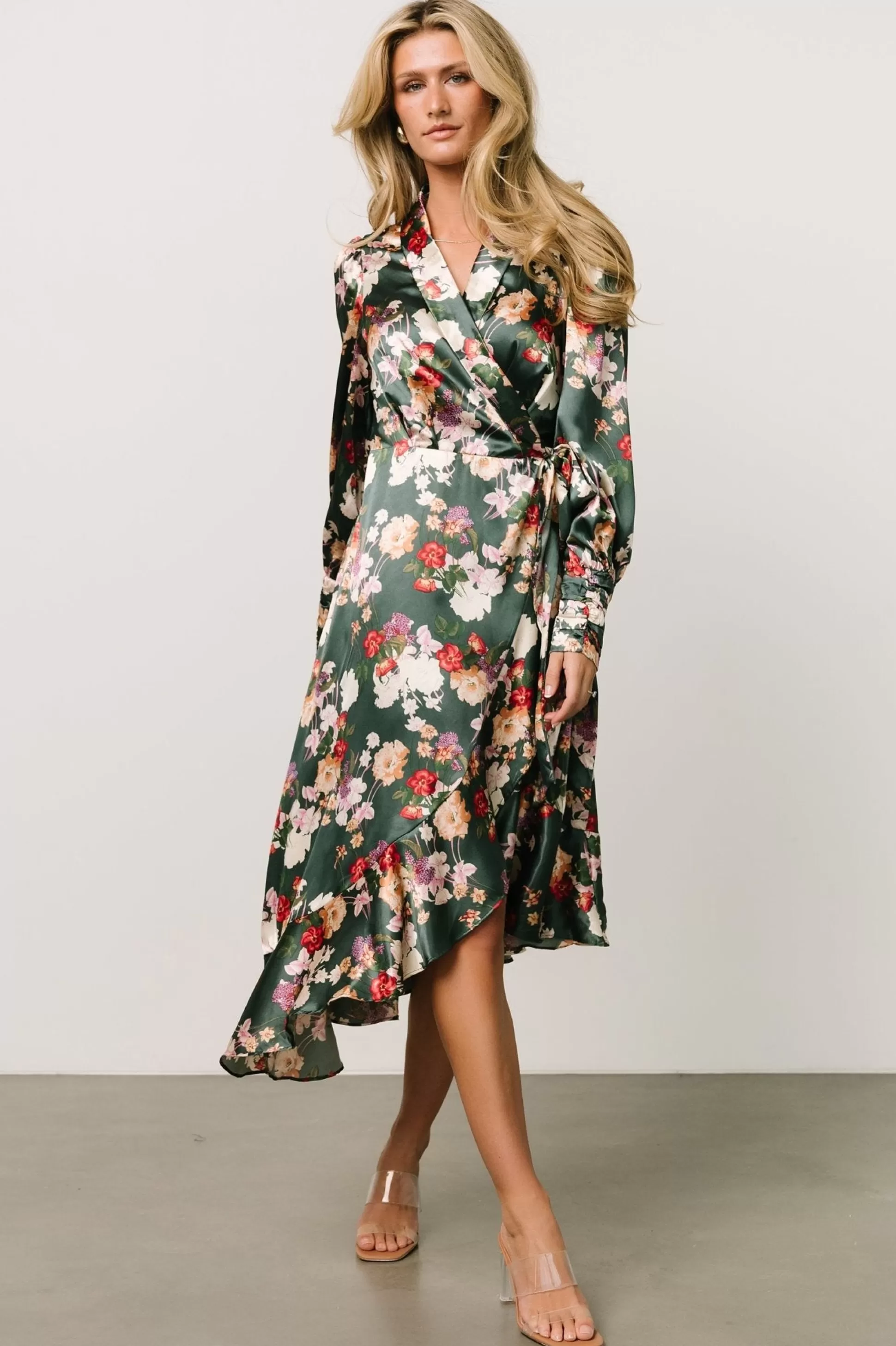 SALE | Baltic Born Alice Wrap Dress | Emerald Floral