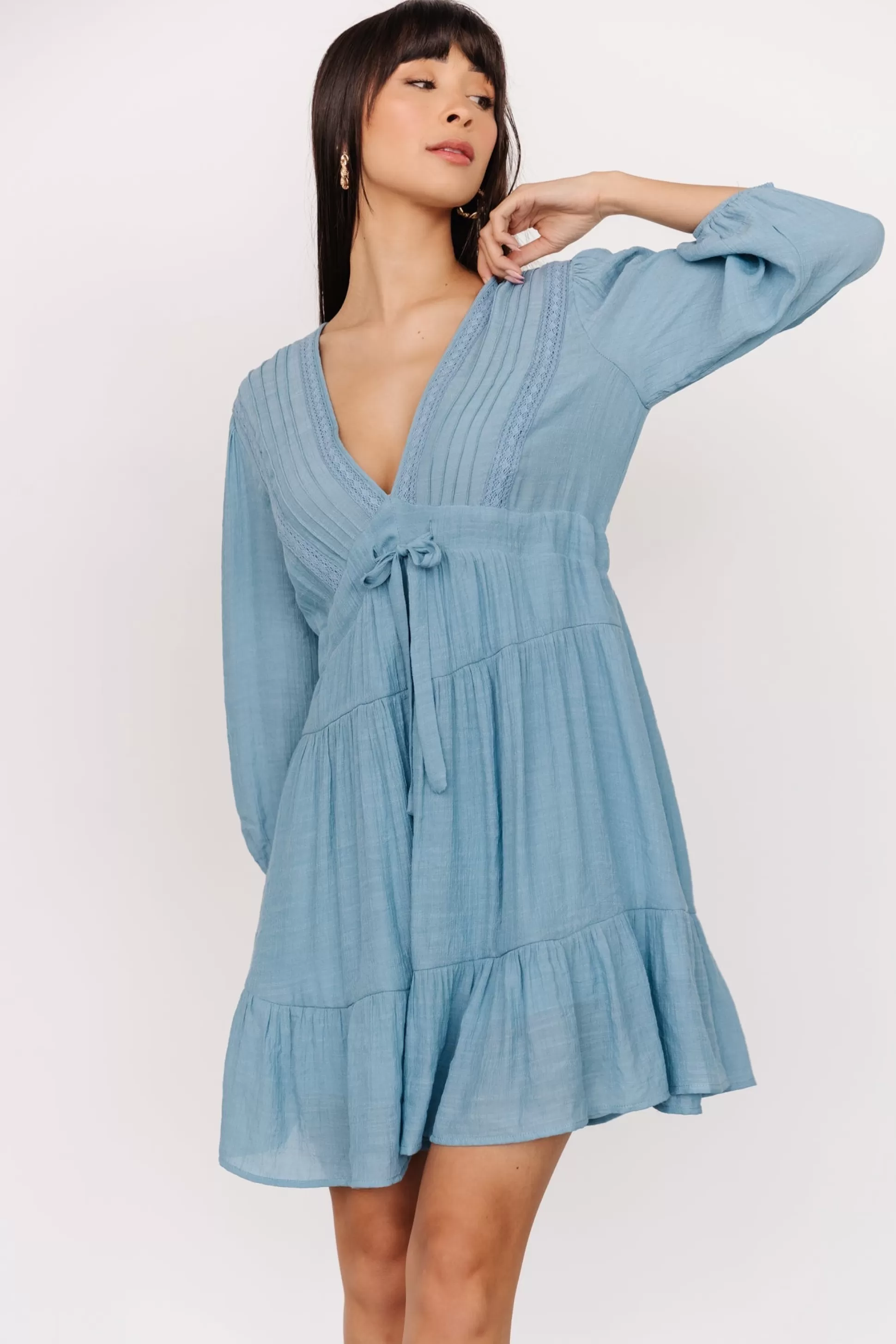 cover up | Baltic Born Amelia Boho Mini Dress | Blue