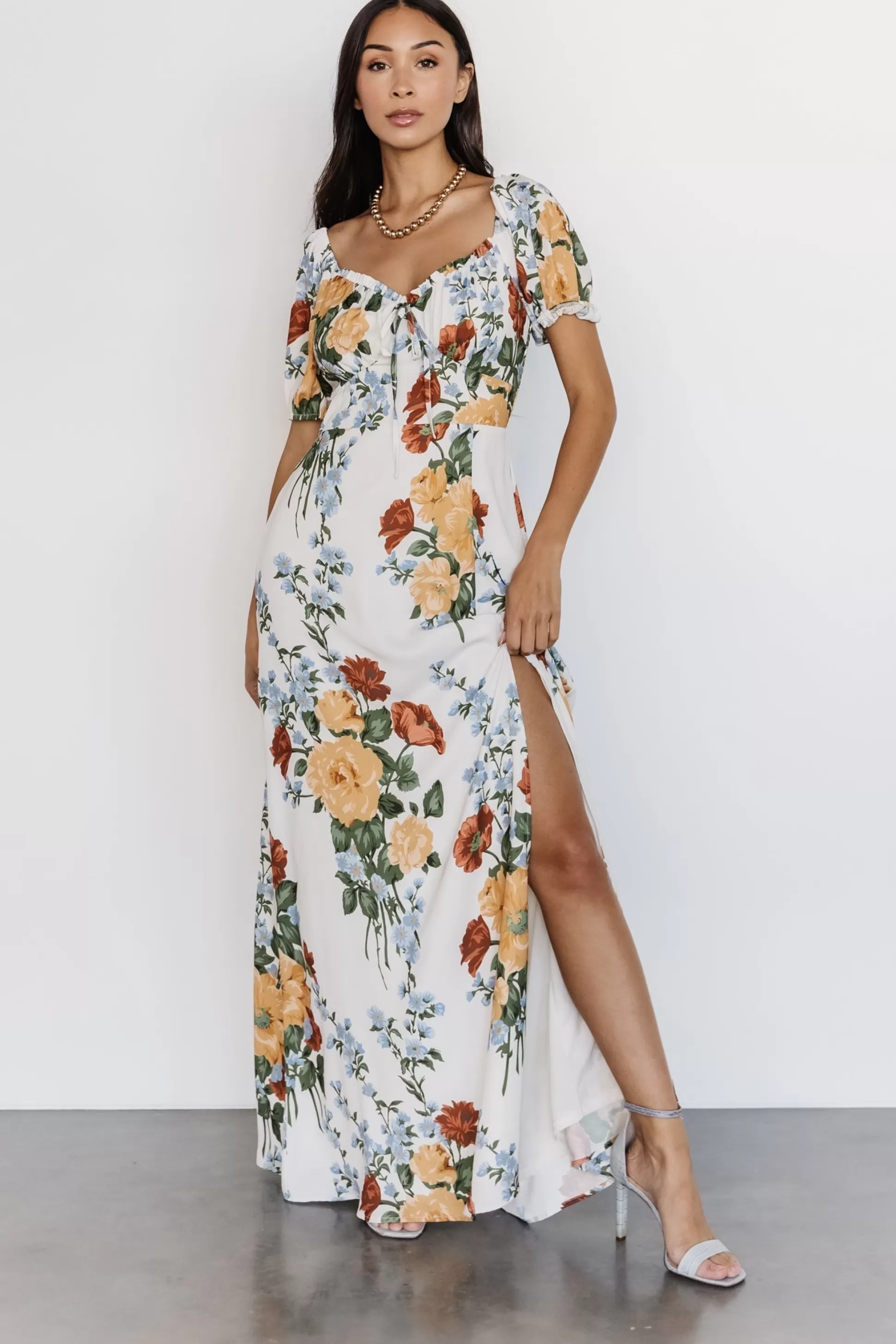 WINTER ESSENTIALS | SALE | Baltic Born Angela Maxi Dress | Off White Multi