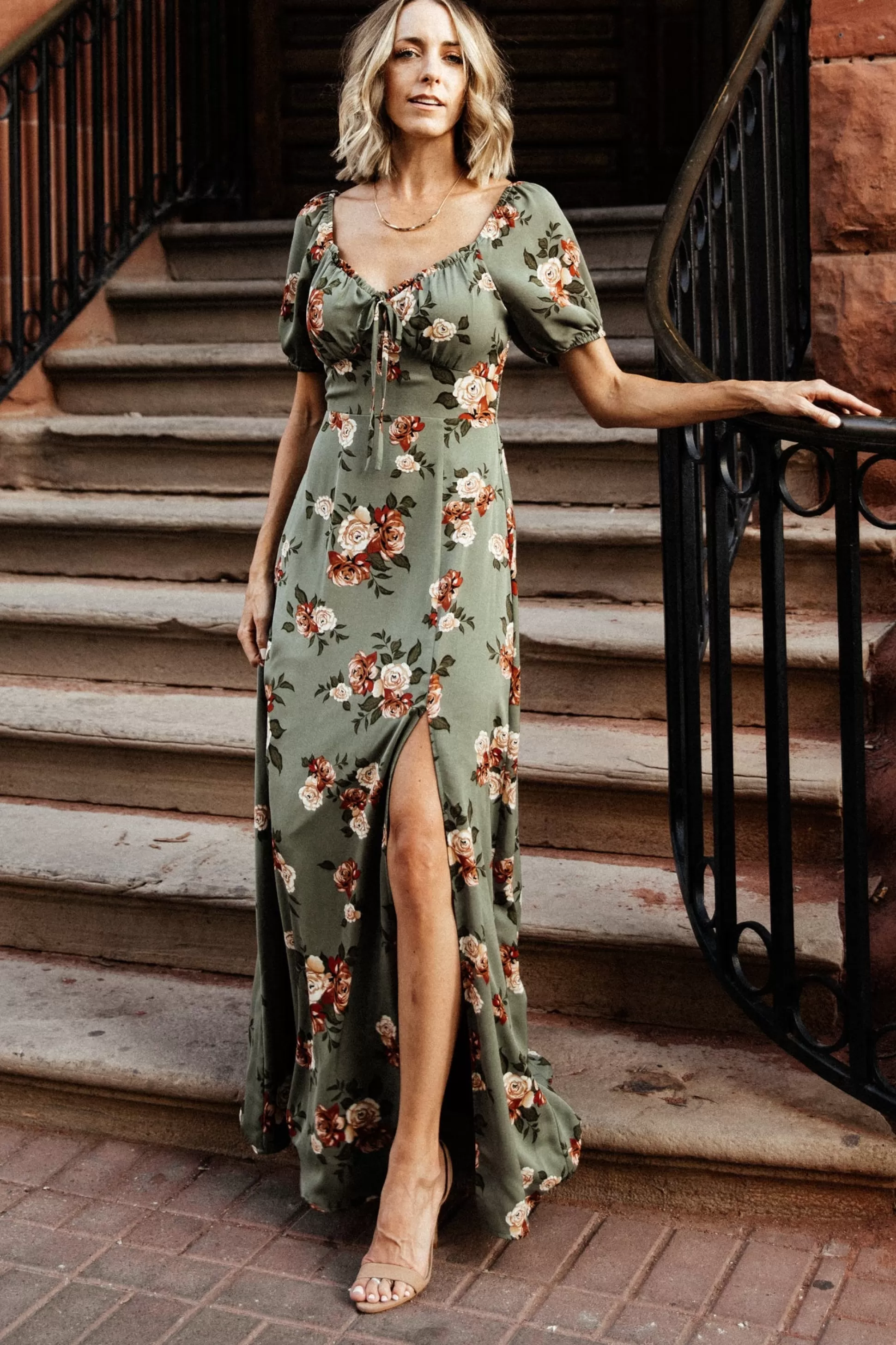 WINTER ESSENTIALS | SALE | Baltic Born Angela Maxi Dress | Olive Rose Floral