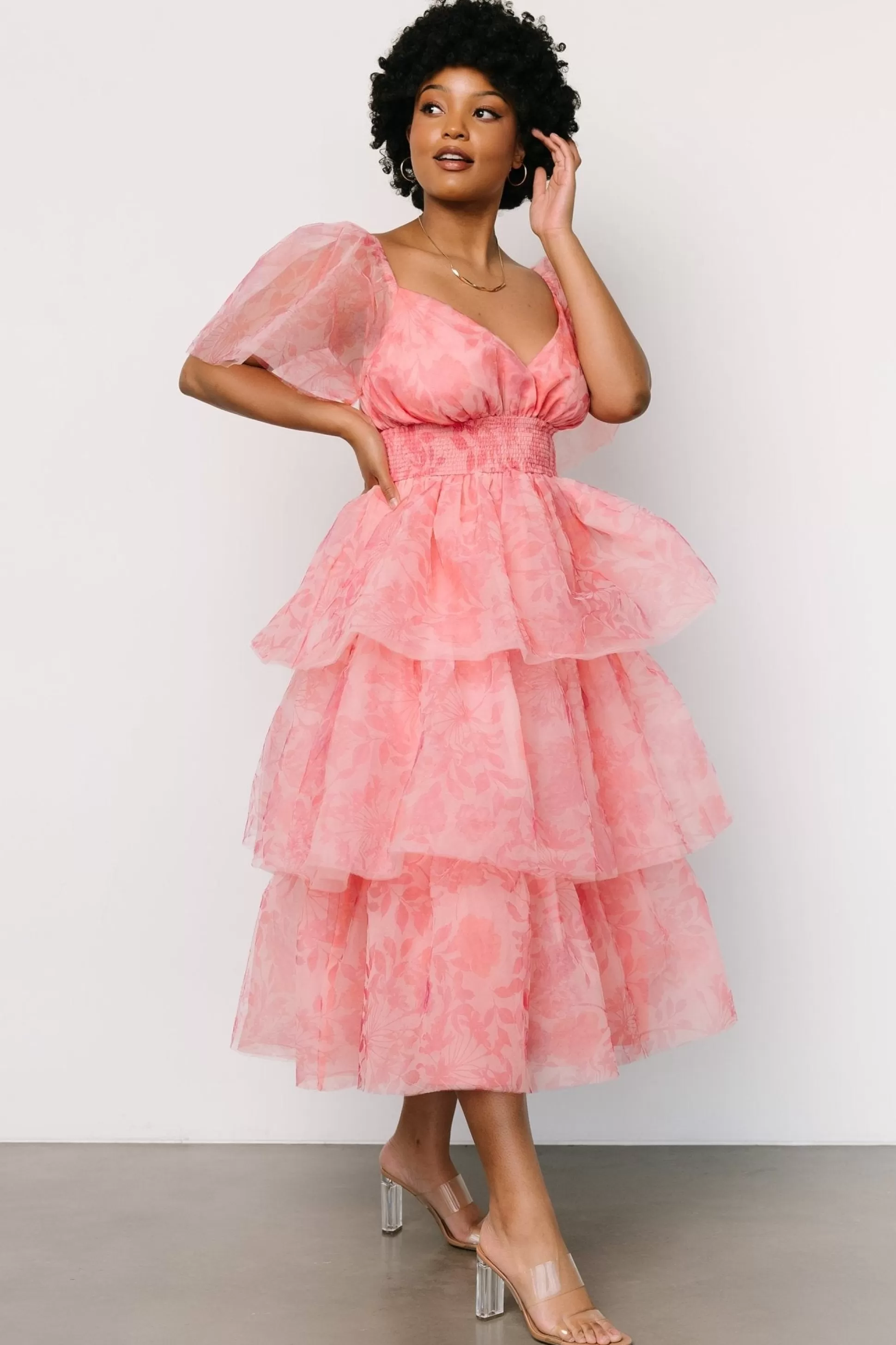 tulle styles | Baltic Born Antoinette Tulle Tiered Dress | Rose Floral