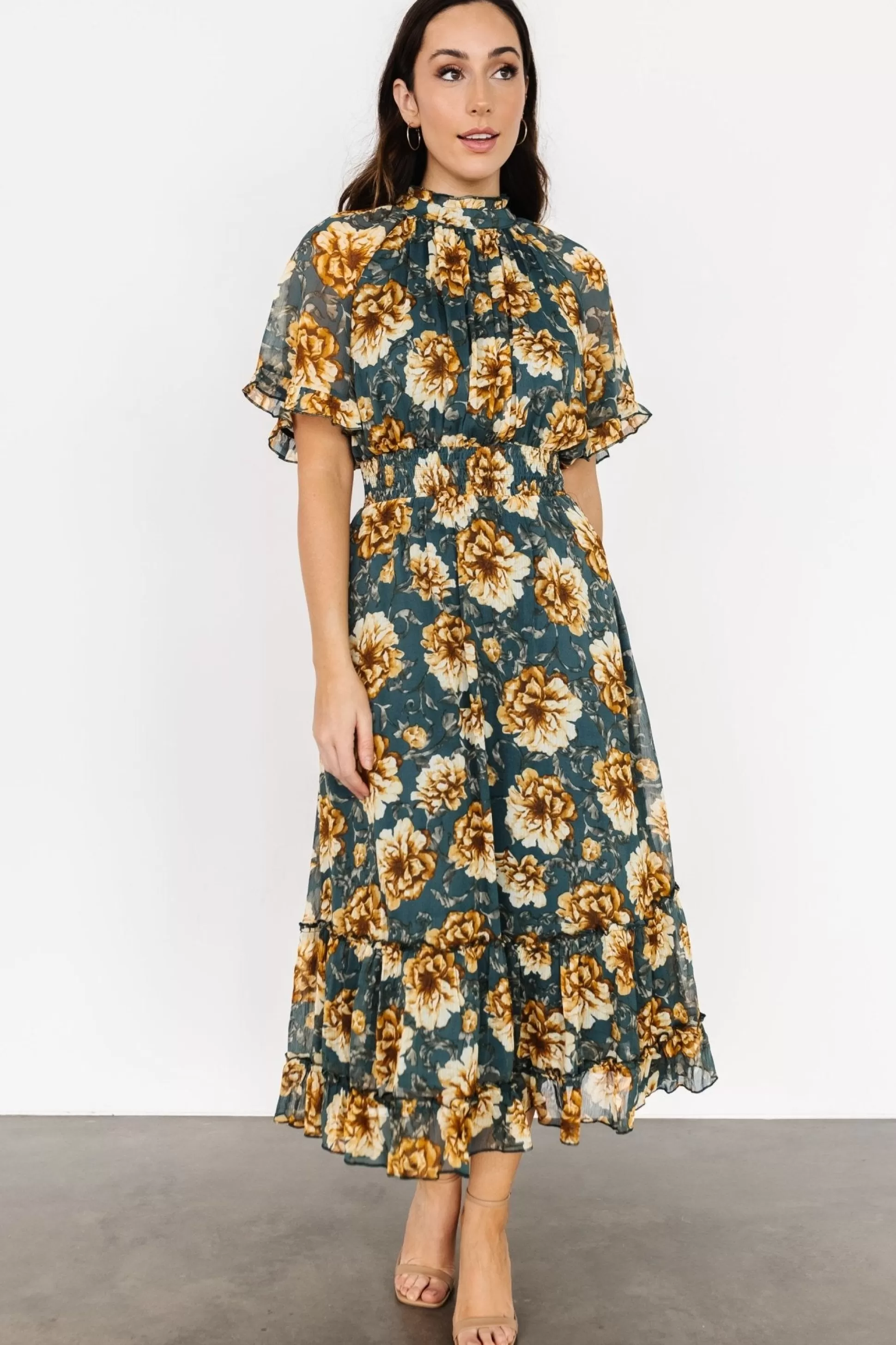 maxi dresses | Baltic Born Ashton Maxi Dress | Topaz + Gold Floral