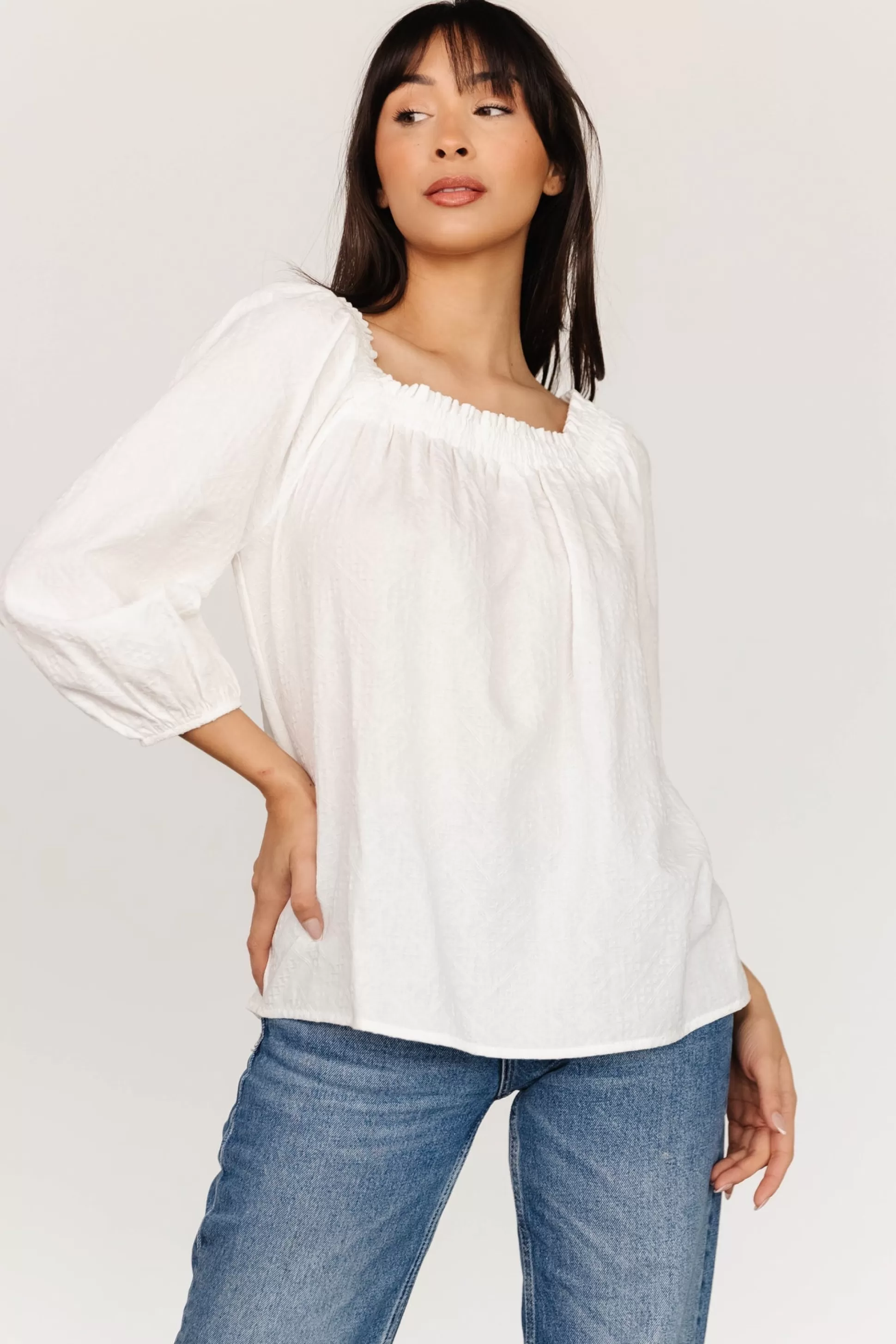 SALE | Baltic Born Aya Woven Top | Off White