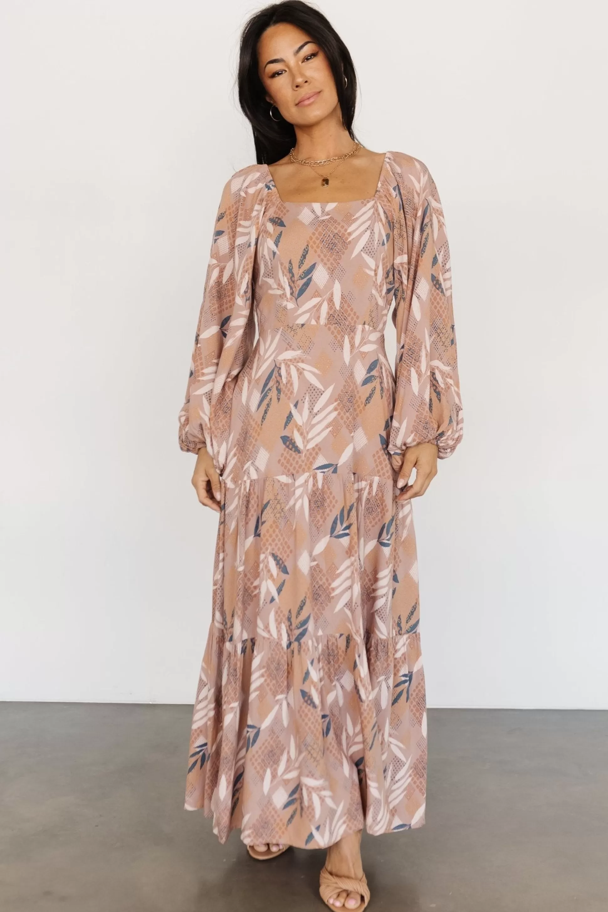 bump friendly | Baltic Born Barbara Maxi Dress | Dusty Mauve Print