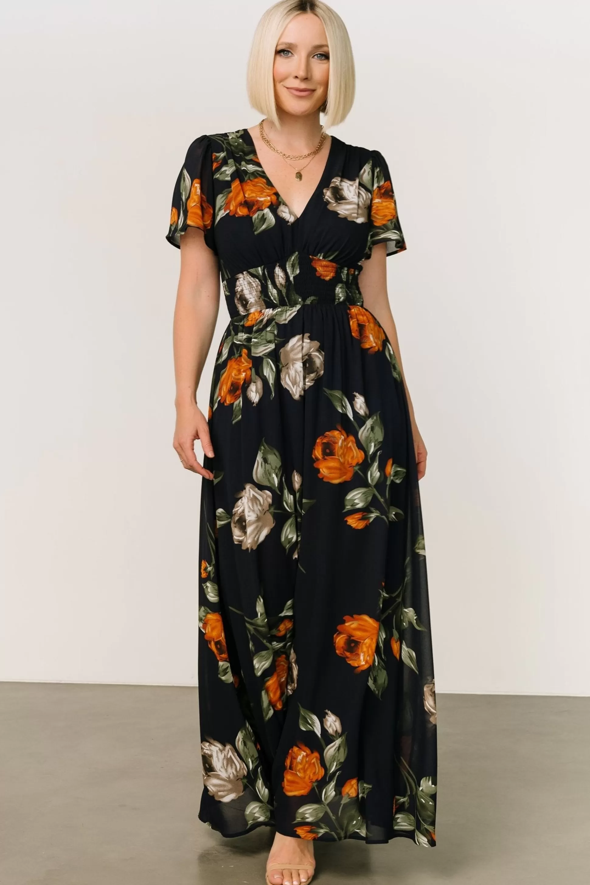 DRESSES | maxi dresses | Baltic Born Birdie Maxi Dress | Midnight Navy Floral