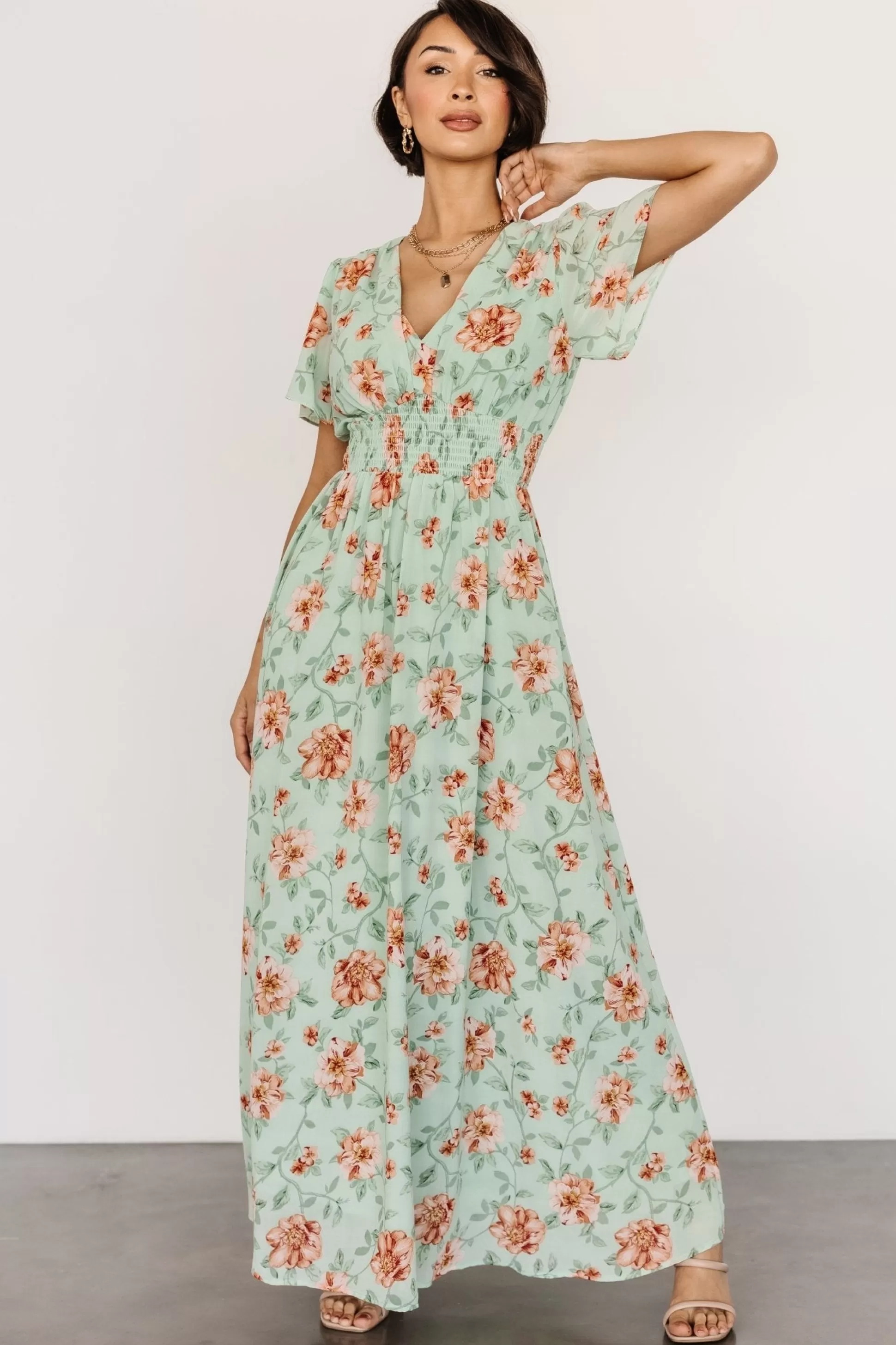 DRESSES | maxi dresses | Baltic Born Birdie Maxi Dress | Sage Multi