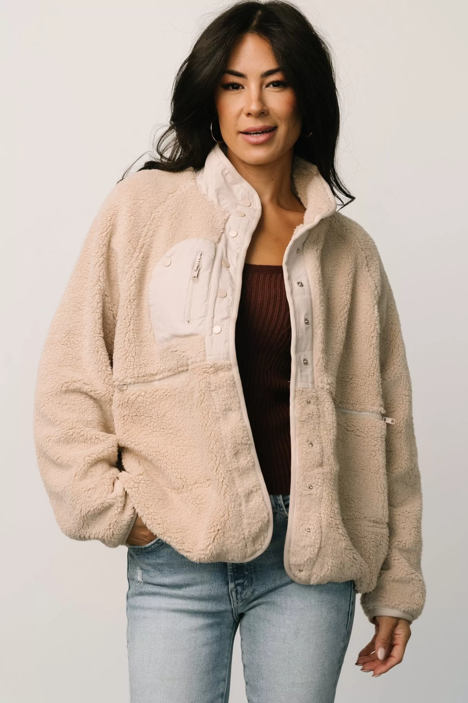 outerwear | Baltic Born Brynn Sherpa Jacket | Natural