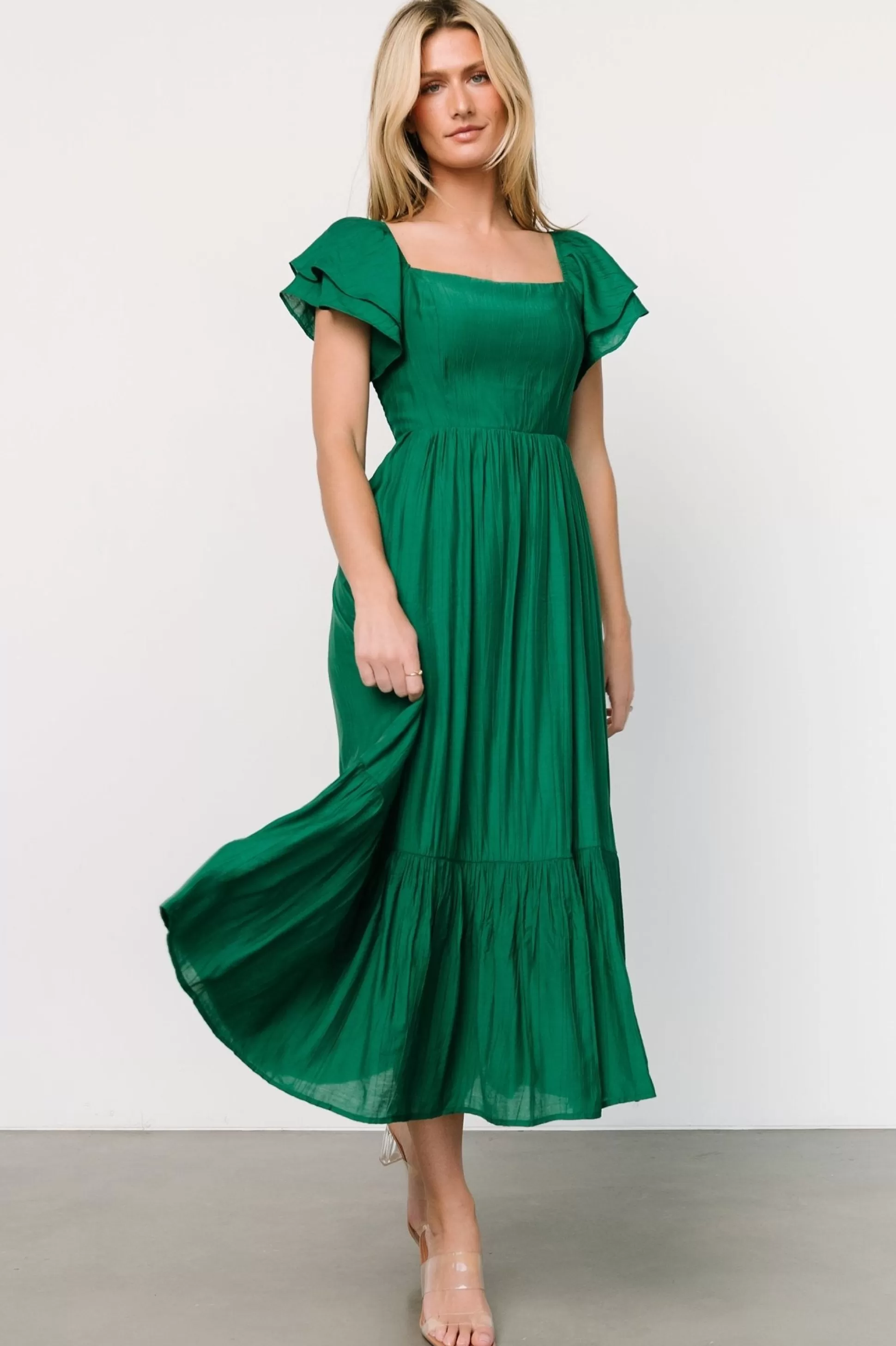 COMING SOON | Baltic Born Buttercup Midi Dress | Evergreen