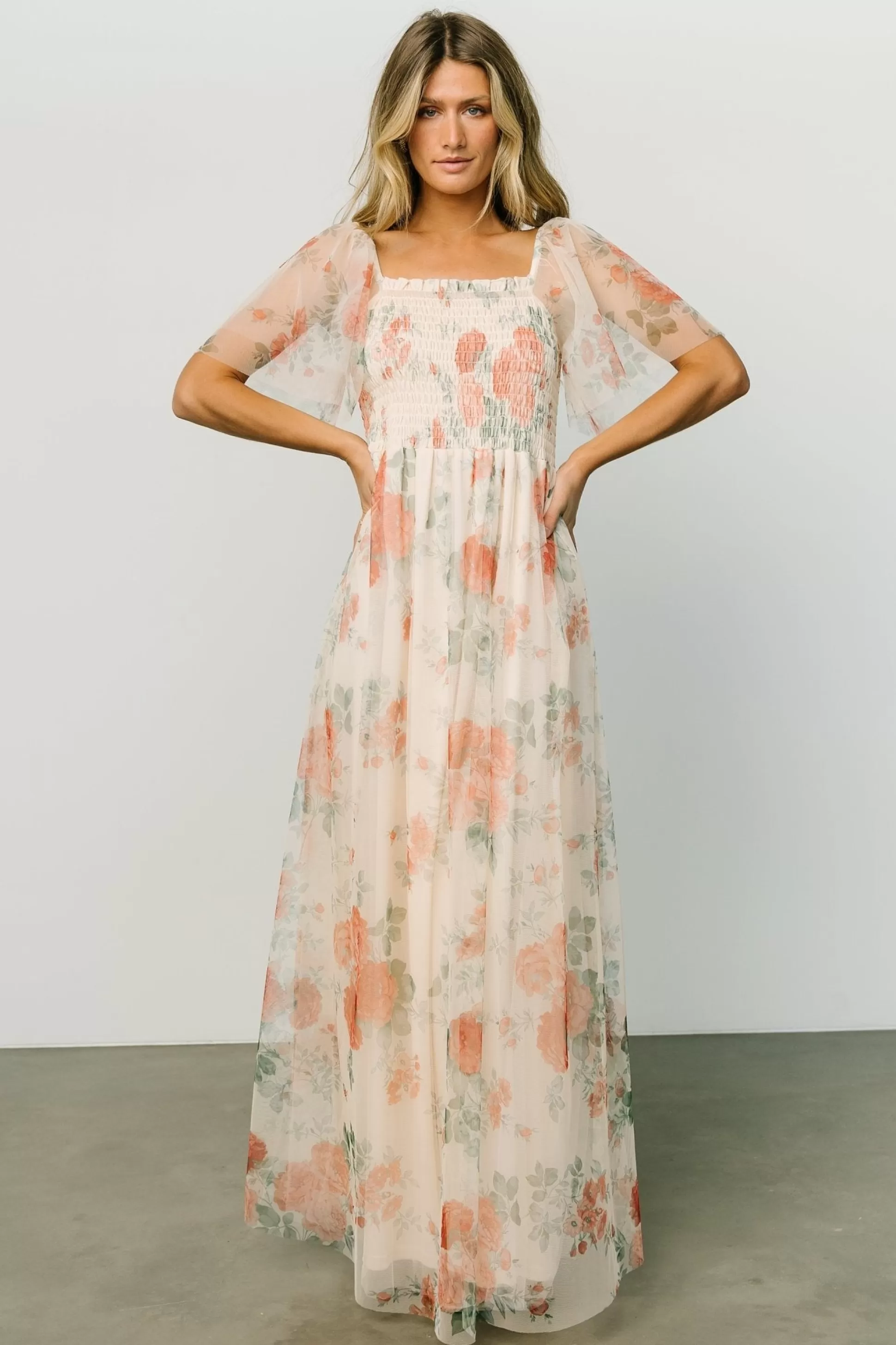 WEDDING SUITE | wedding guest | Baltic Born Cassandra Tulle Maxi Dress | Buttercream Floral