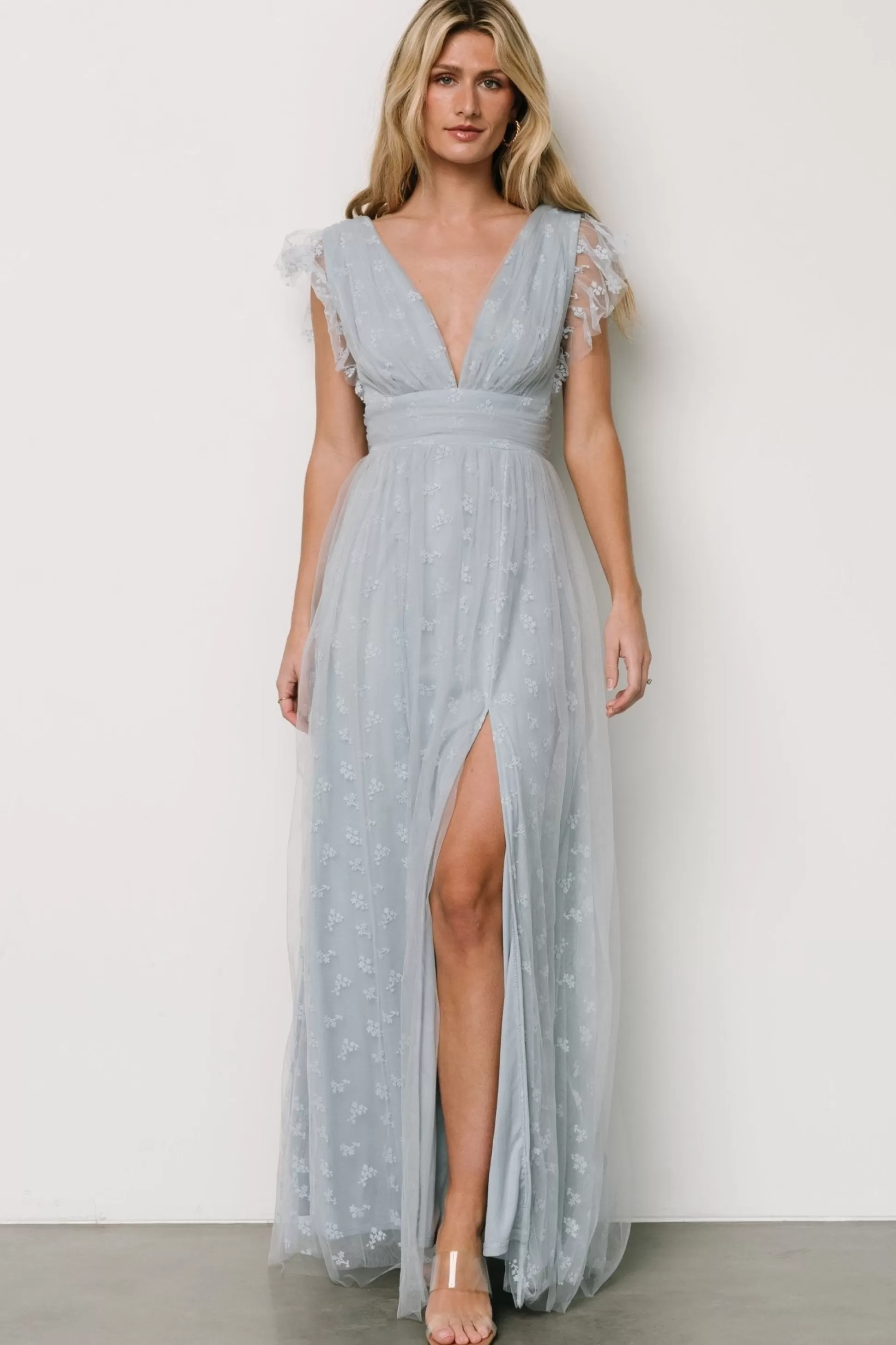 tulle styles | Baltic Born Caterina Tulle Maxi Dress | Light Blue