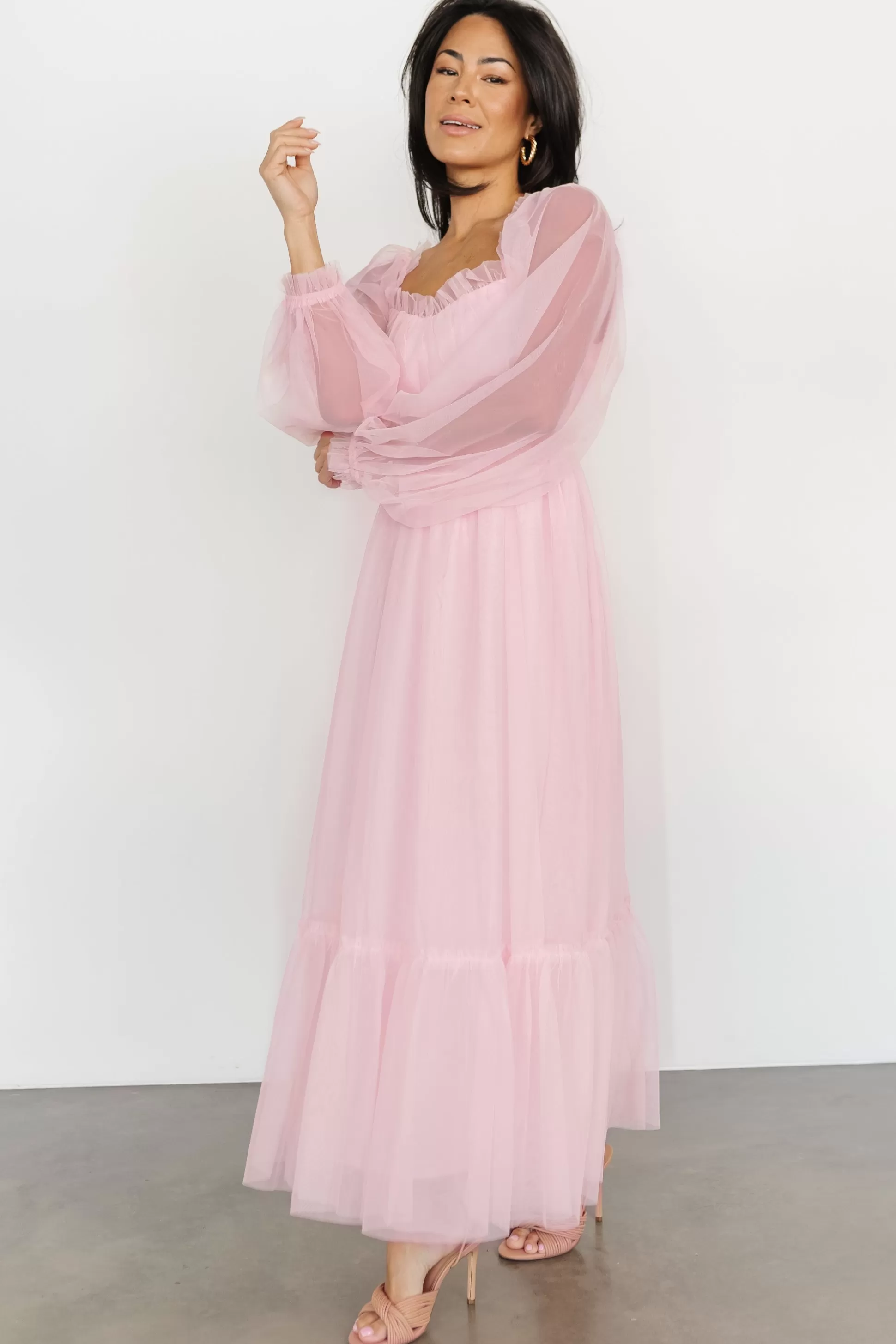 tulle styles | Baltic Born Cleobelle Maxi Dress | Rosy Pink