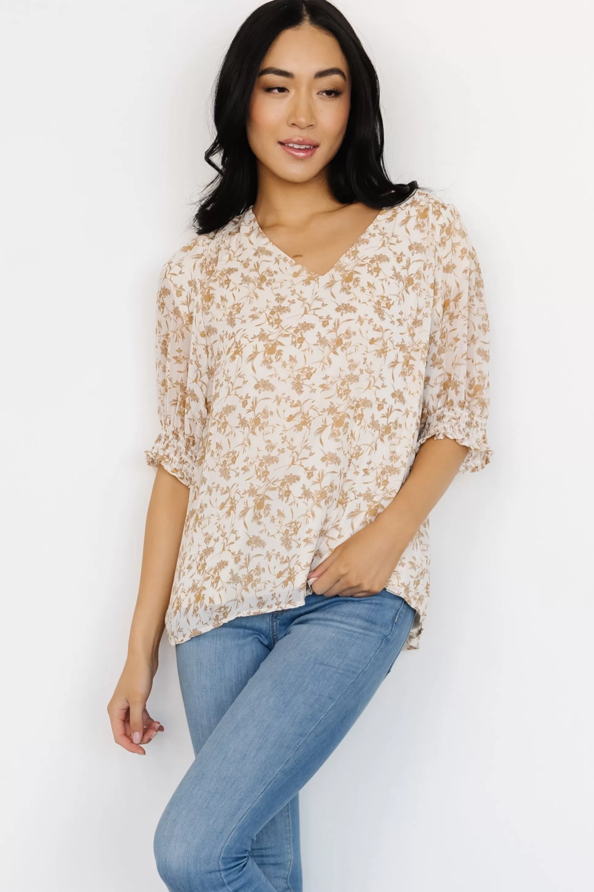 blouses + shirts | Baltic Born Cordova Top | Cream Multi Floral