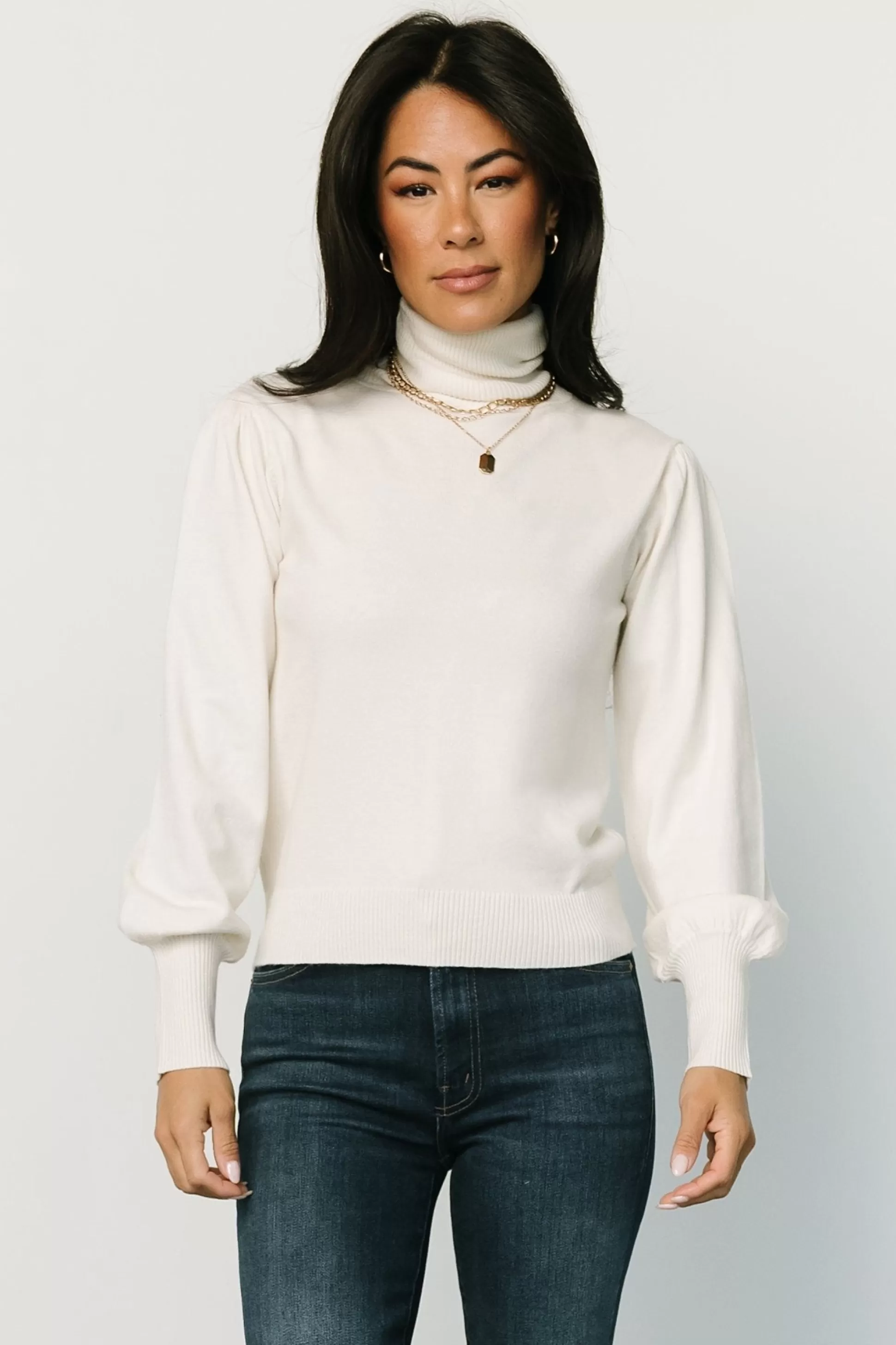 blouses + shirts | WINTER ESSENTIALS | Baltic Born Danica Turtleneck Knit Top | Ivory
