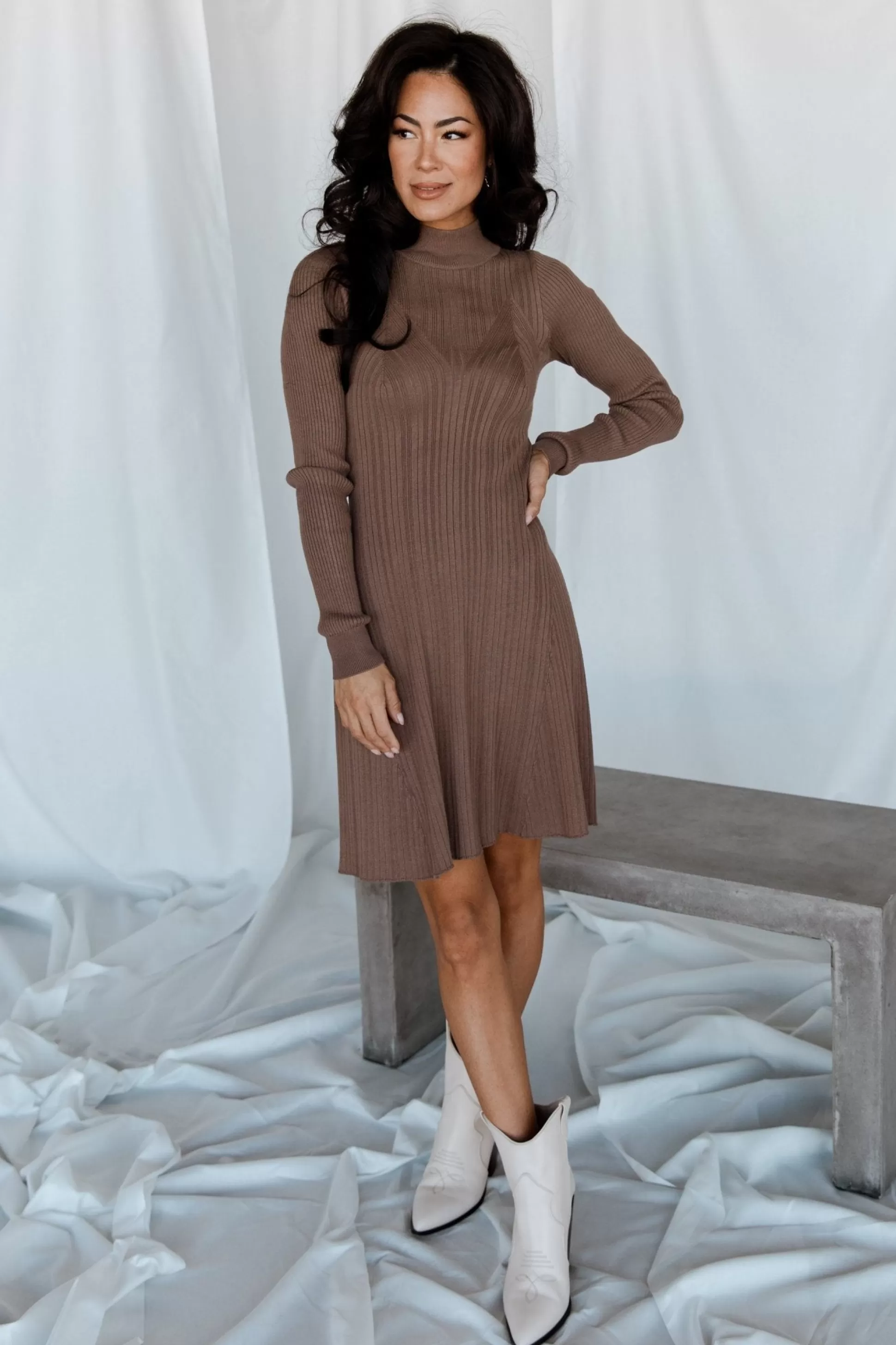 SALE | Baltic Born Dastrup Ribbed Dress | Brown