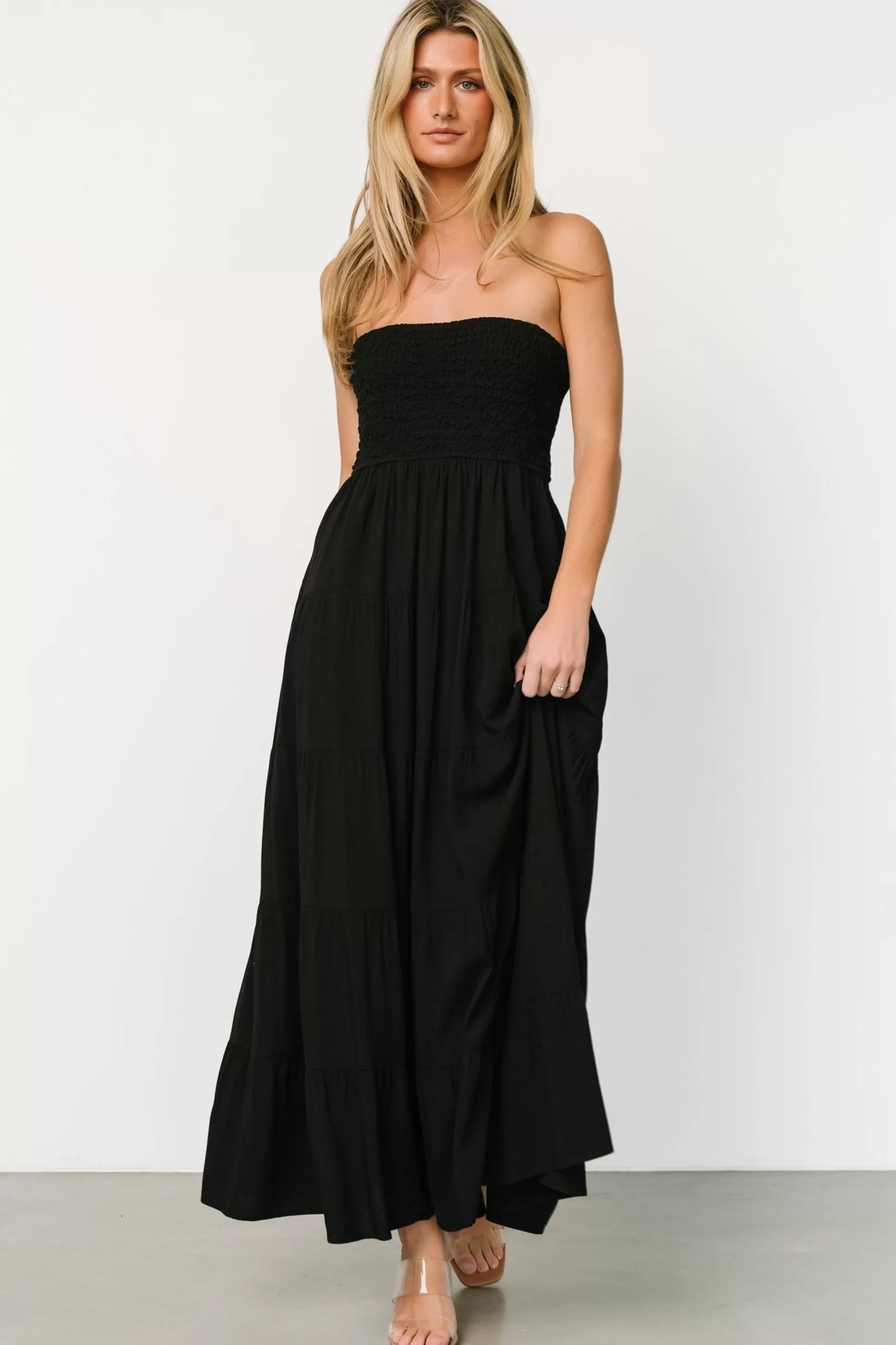 DRESSES | maxi dresses | Baltic Born Domenica Strapless Maxi Dress | Black