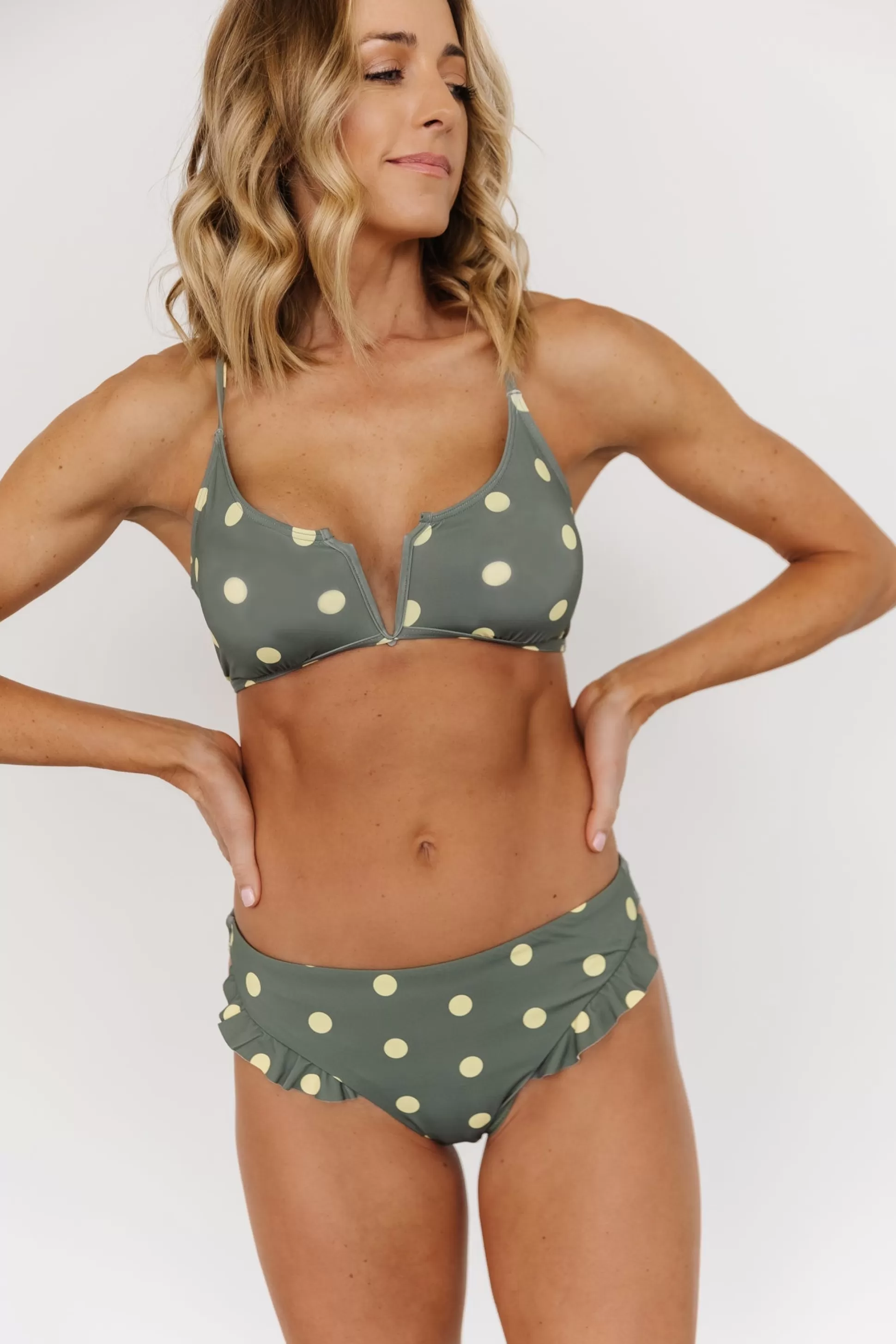 bikini | Baltic Born Donna Bikini Bottom | Olive Dot