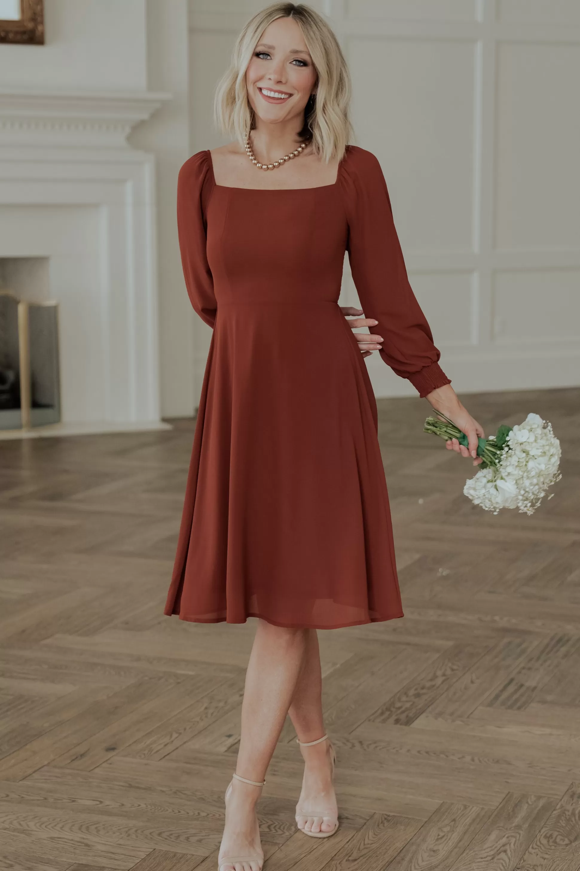 short dresses | WEDDING SUITE | Baltic Born Elise Short Dress | Cinnamon