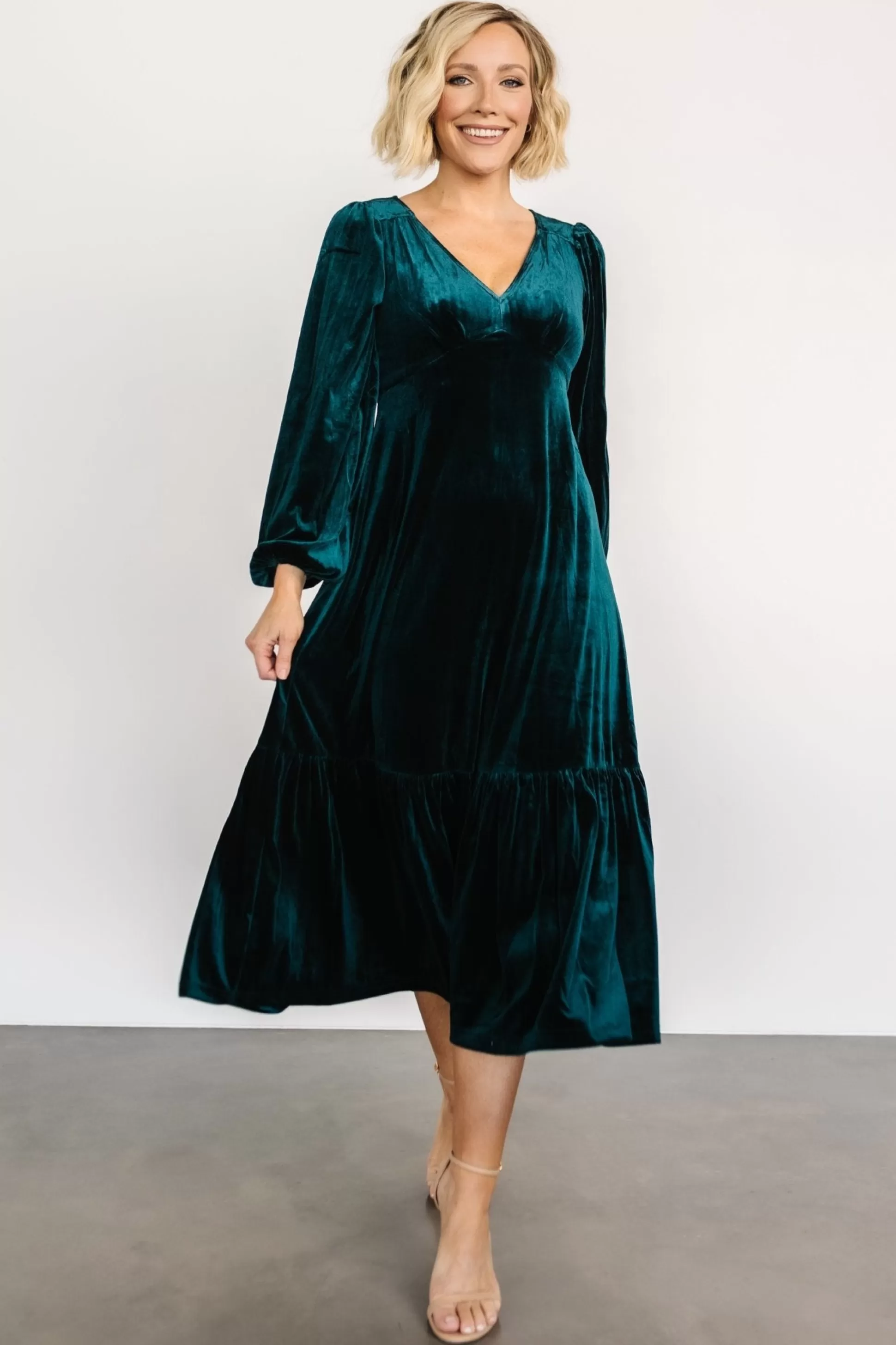 maxi dresses | WEDDING SUITE | Baltic Born Erika Velvet Maxi Dress | Jade