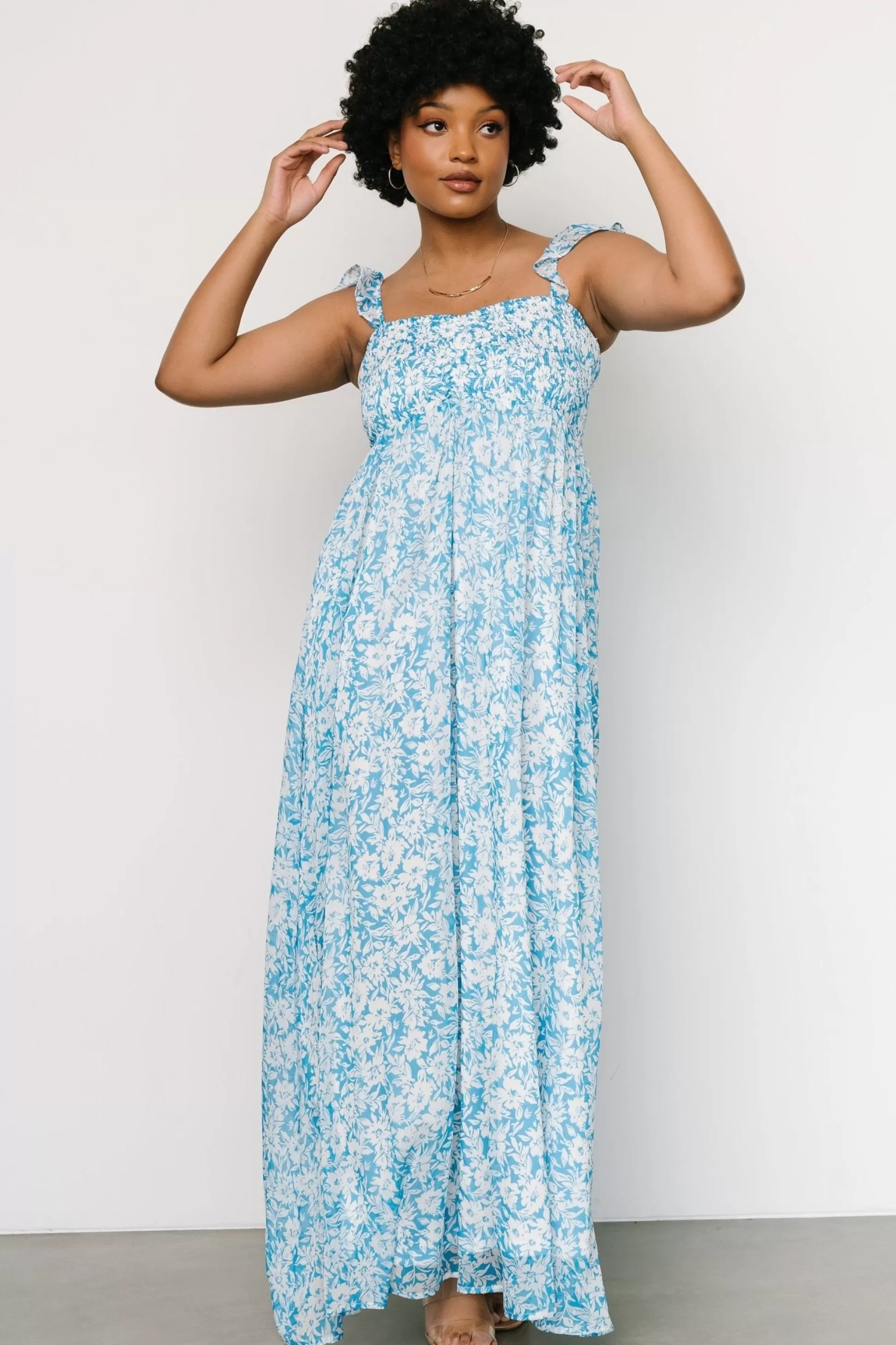 maxi dresses | Baltic Born Evanthe Maxi Dress | Blue + White Floral