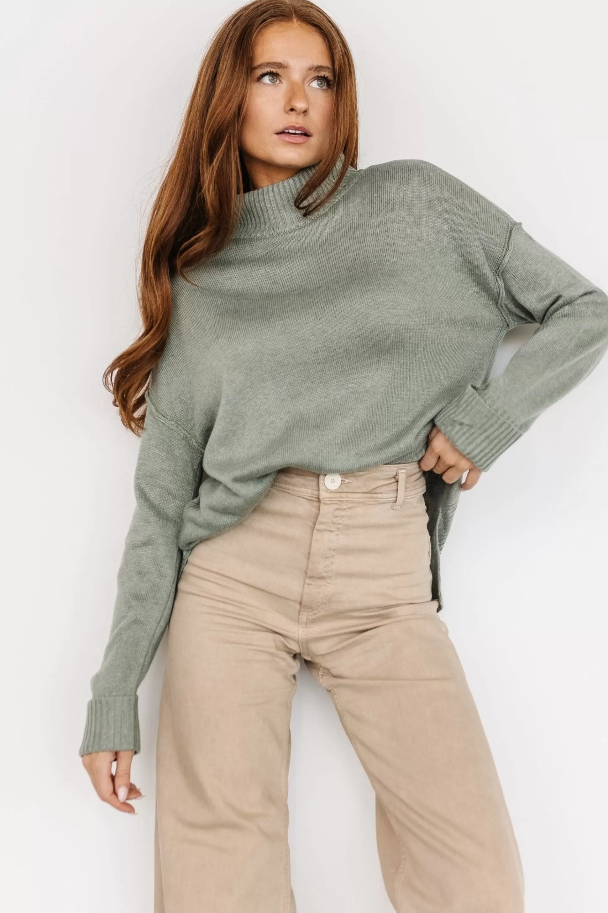 sweaters | EXTENDED SIZING | Baltic Born Evermore Knit Sweater | Sage