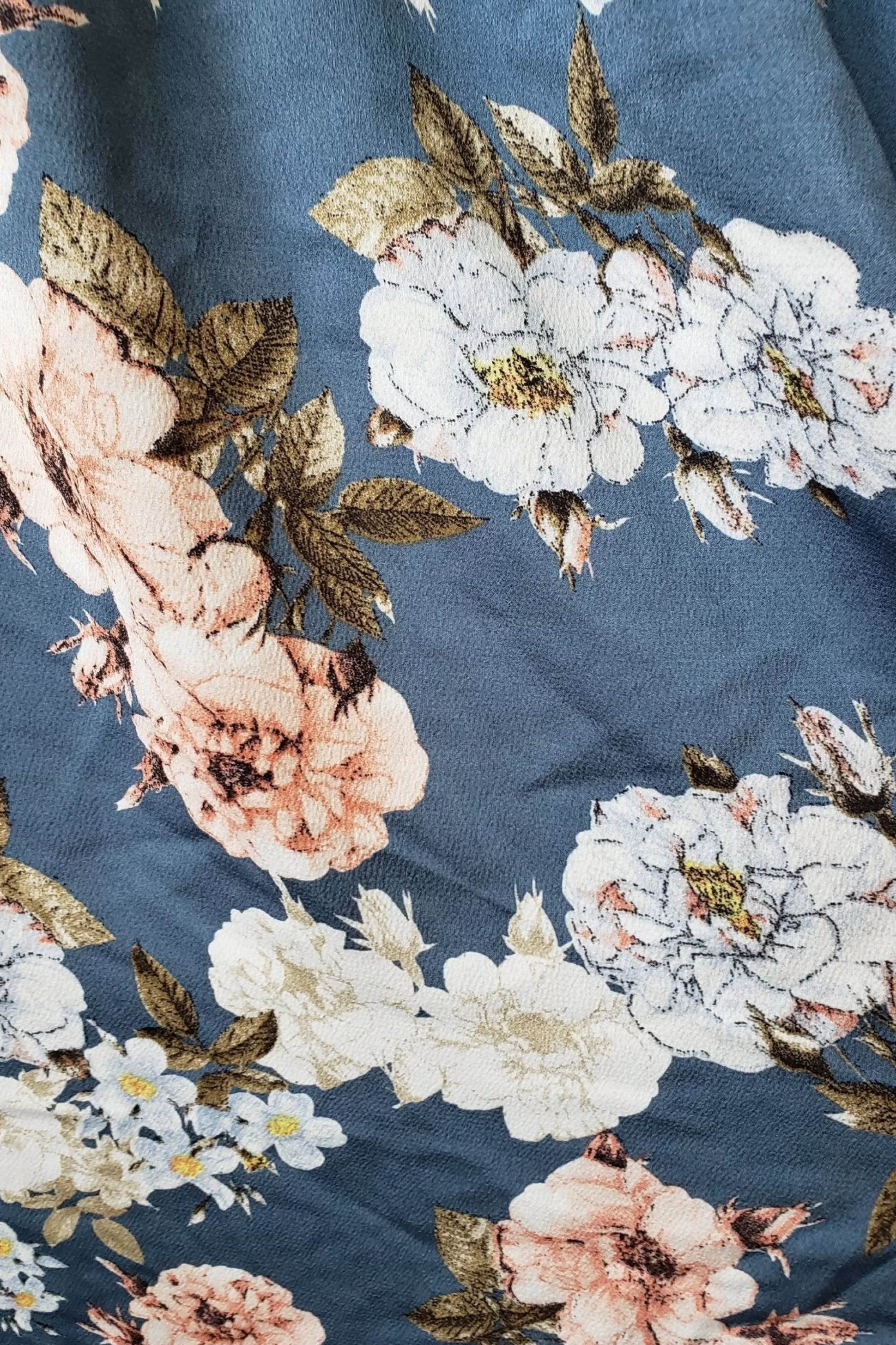 fabric swatches | Baltic Born Fabric Swatch - Sicily Satin | Blue Floral