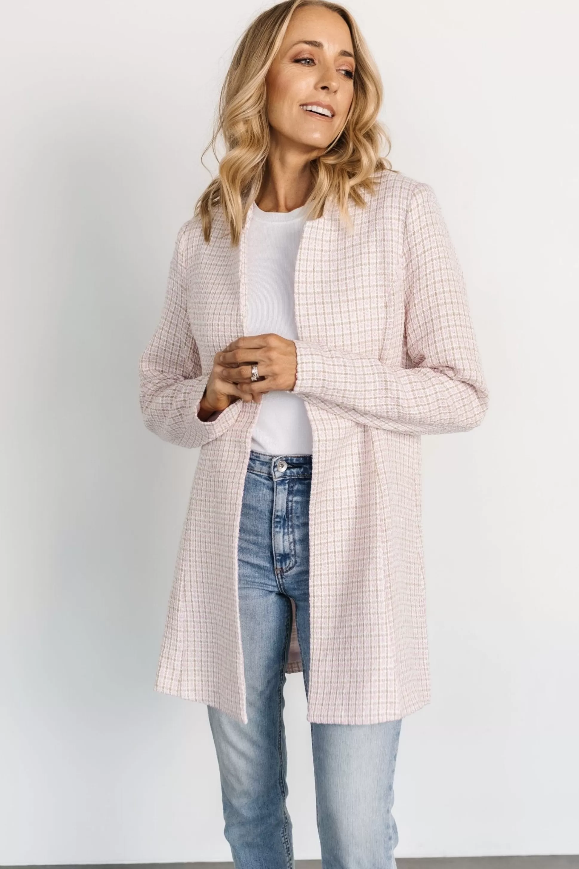 outerwear | EXTENDED SIZING | Baltic Born Fanny Plaid Jacket | Pink