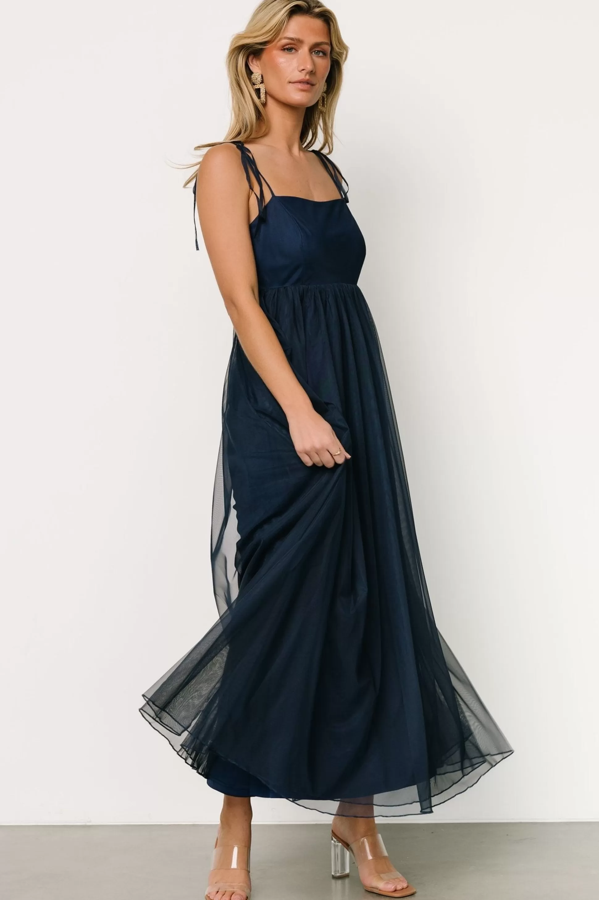 tulle styles | Baltic Born Fiona Tulle Maxi Dress | Midnight Blue