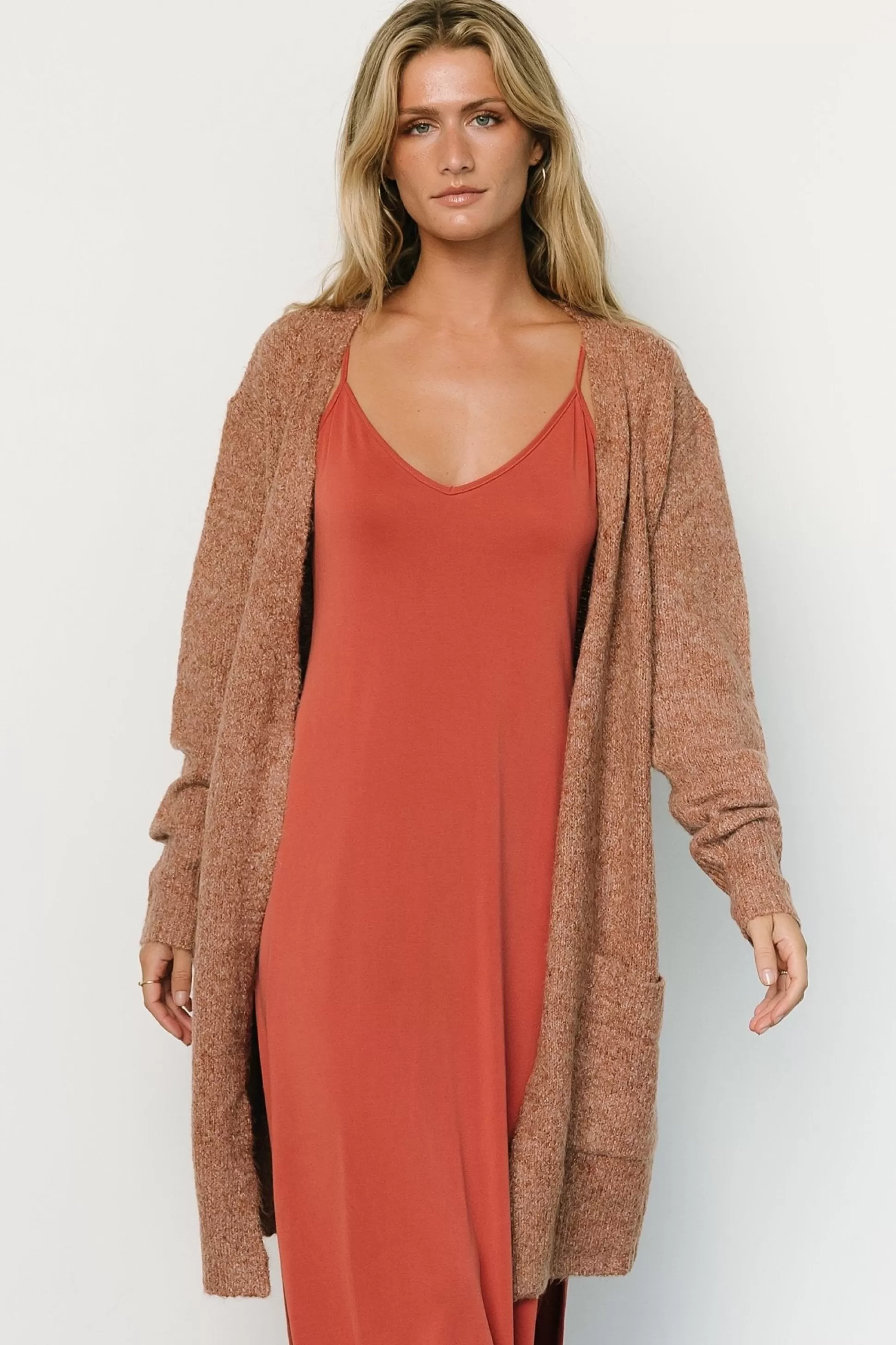 cardigans | Baltic Born Fletcher Oversized Cardigan | Heather Rust