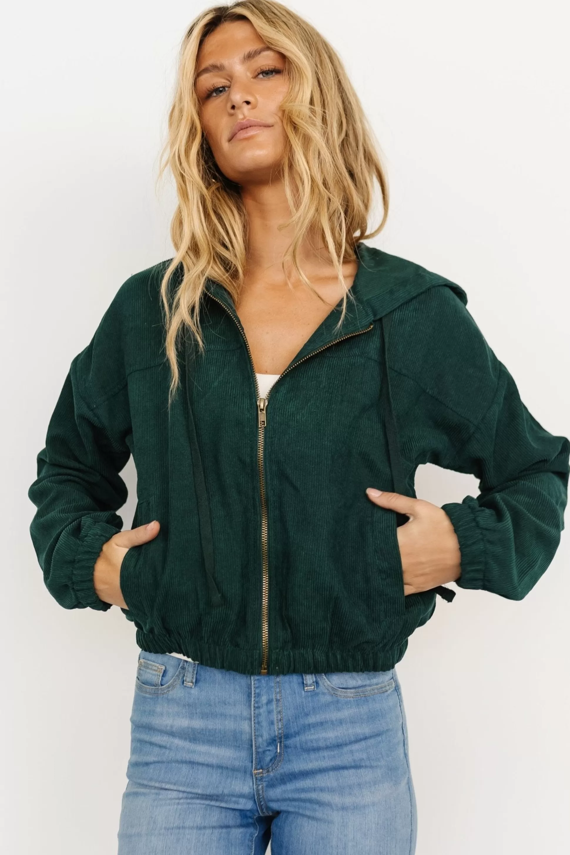 outerwear | Baltic Born Frankie Zip Jacket | Dark Green