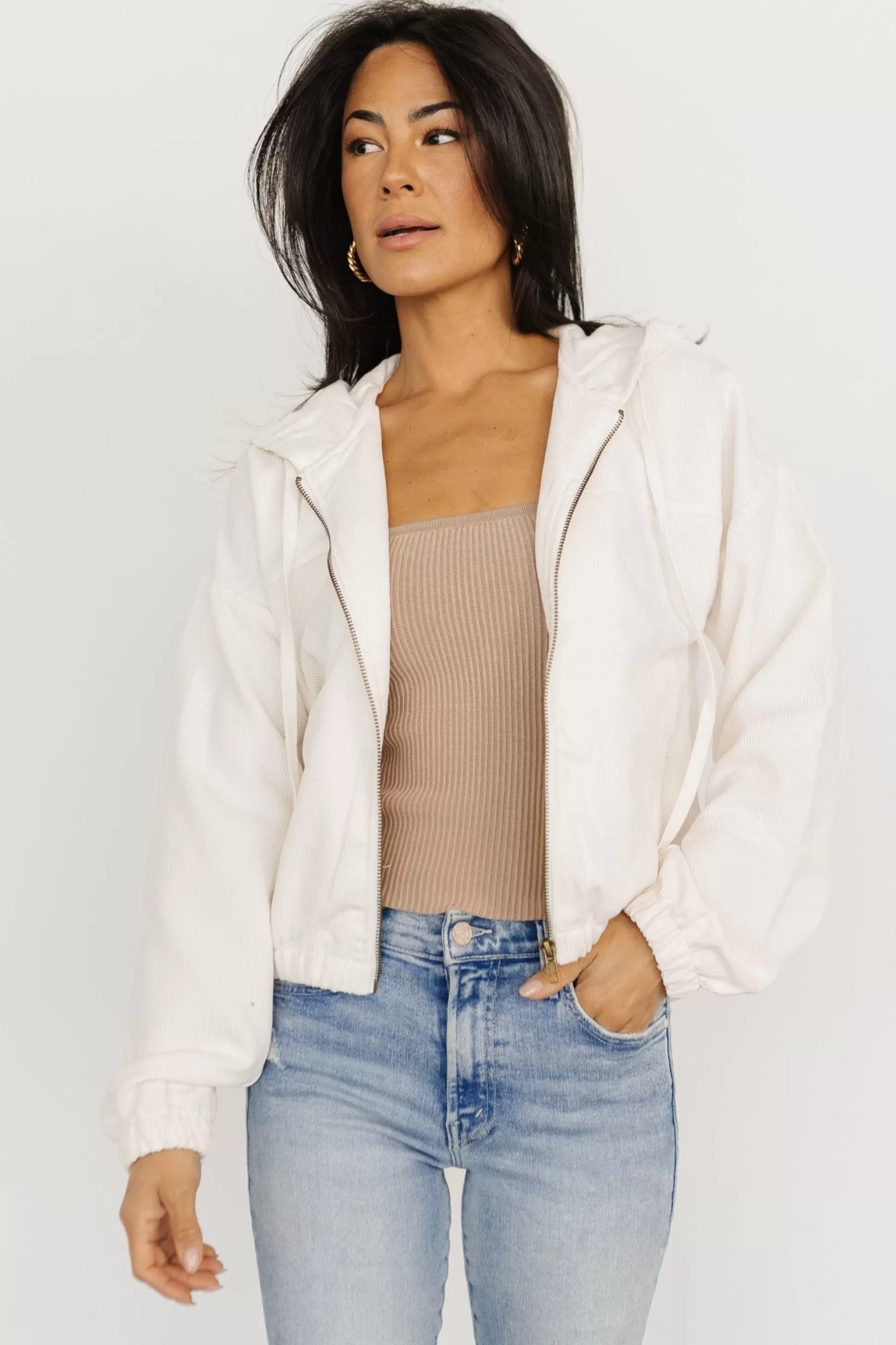 outerwear | Baltic Born Frankie Zip Jacket | Ivory