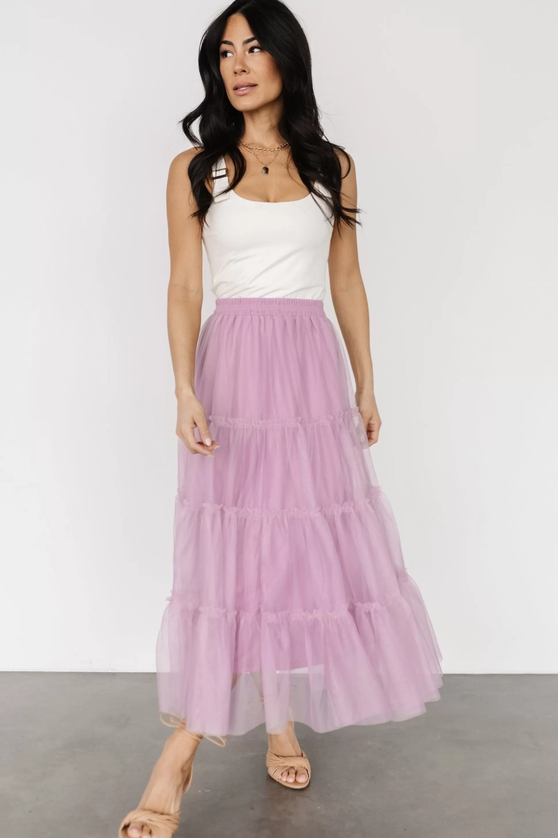 midi dresses | BOTTOMS | Baltic Born Galena Tulle Skirt | Dusty Orchid