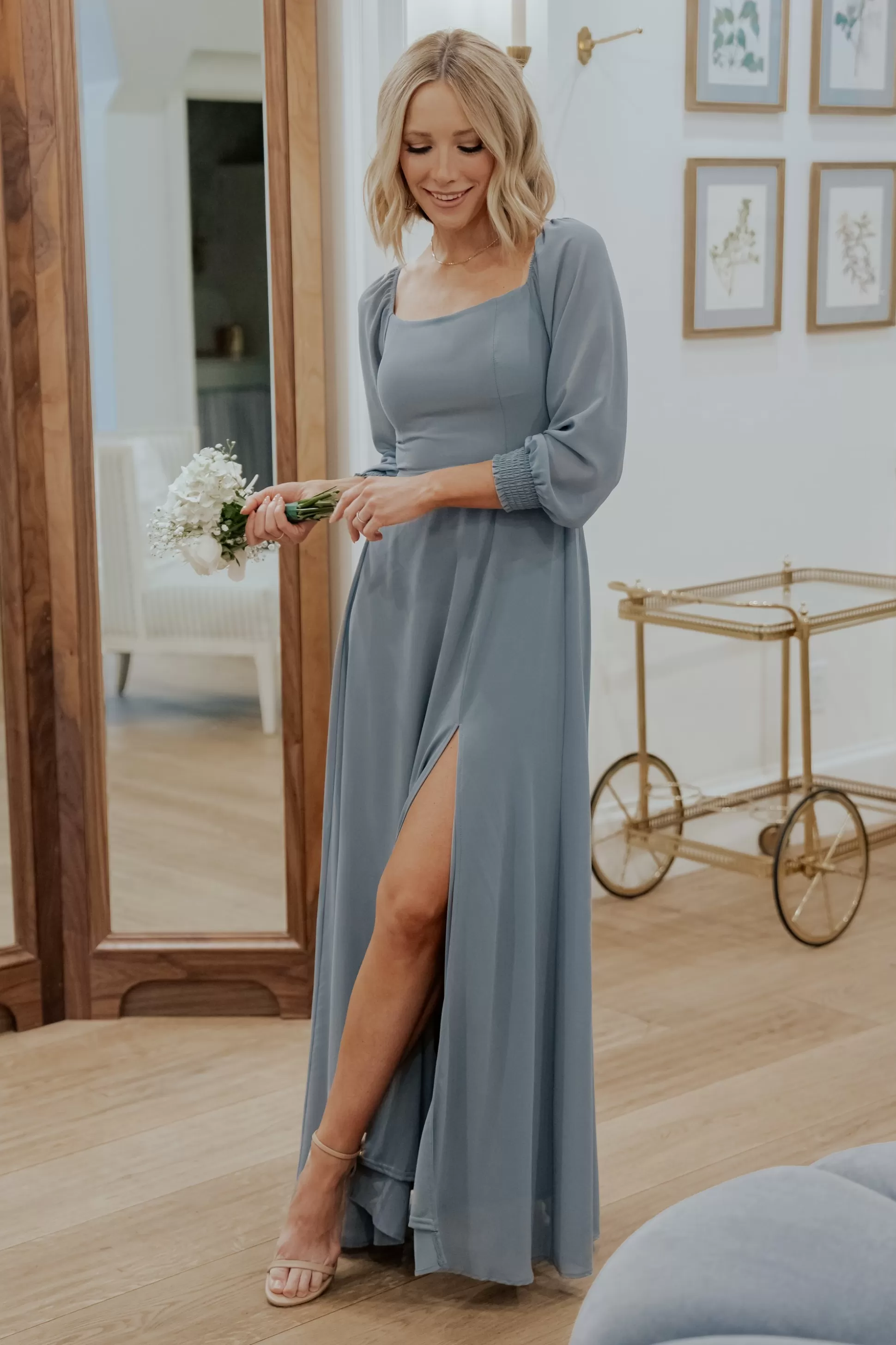 maxi dresses | WEDDING SUITE | Baltic Born Giselle Maxi Dress | Dusty Blue