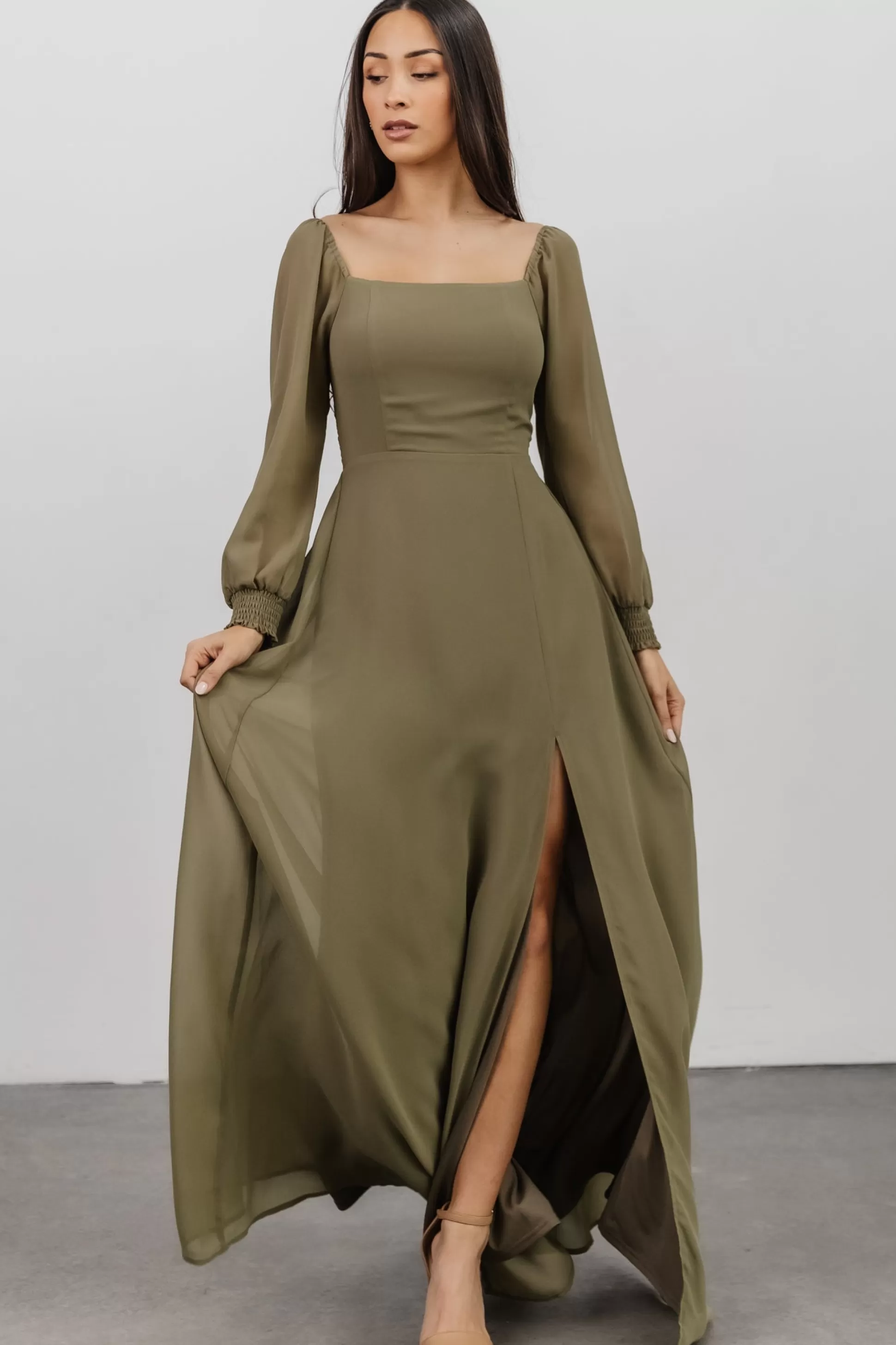 maxi dresses | WEDDING SUITE | Baltic Born Giselle Maxi Dress | Dusty Olive