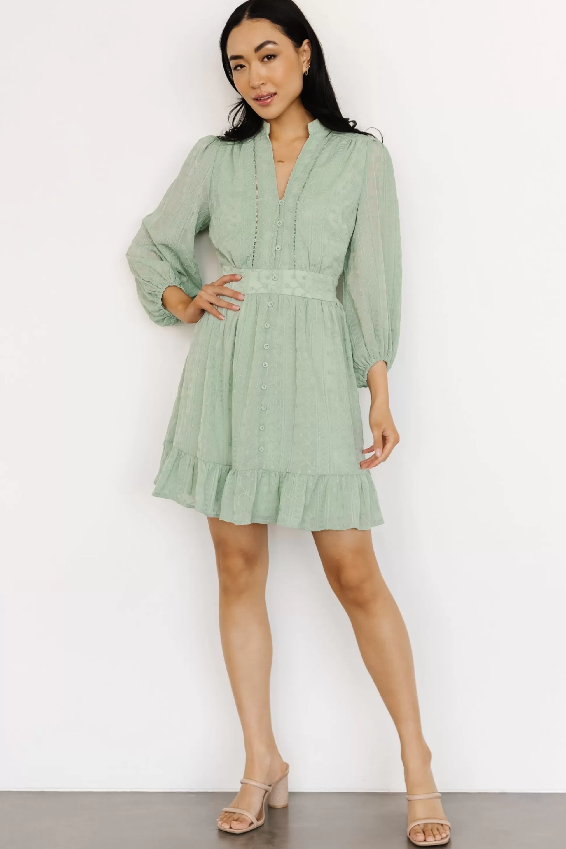 SALE | Baltic Born Harmony Embossed Dress | Sage