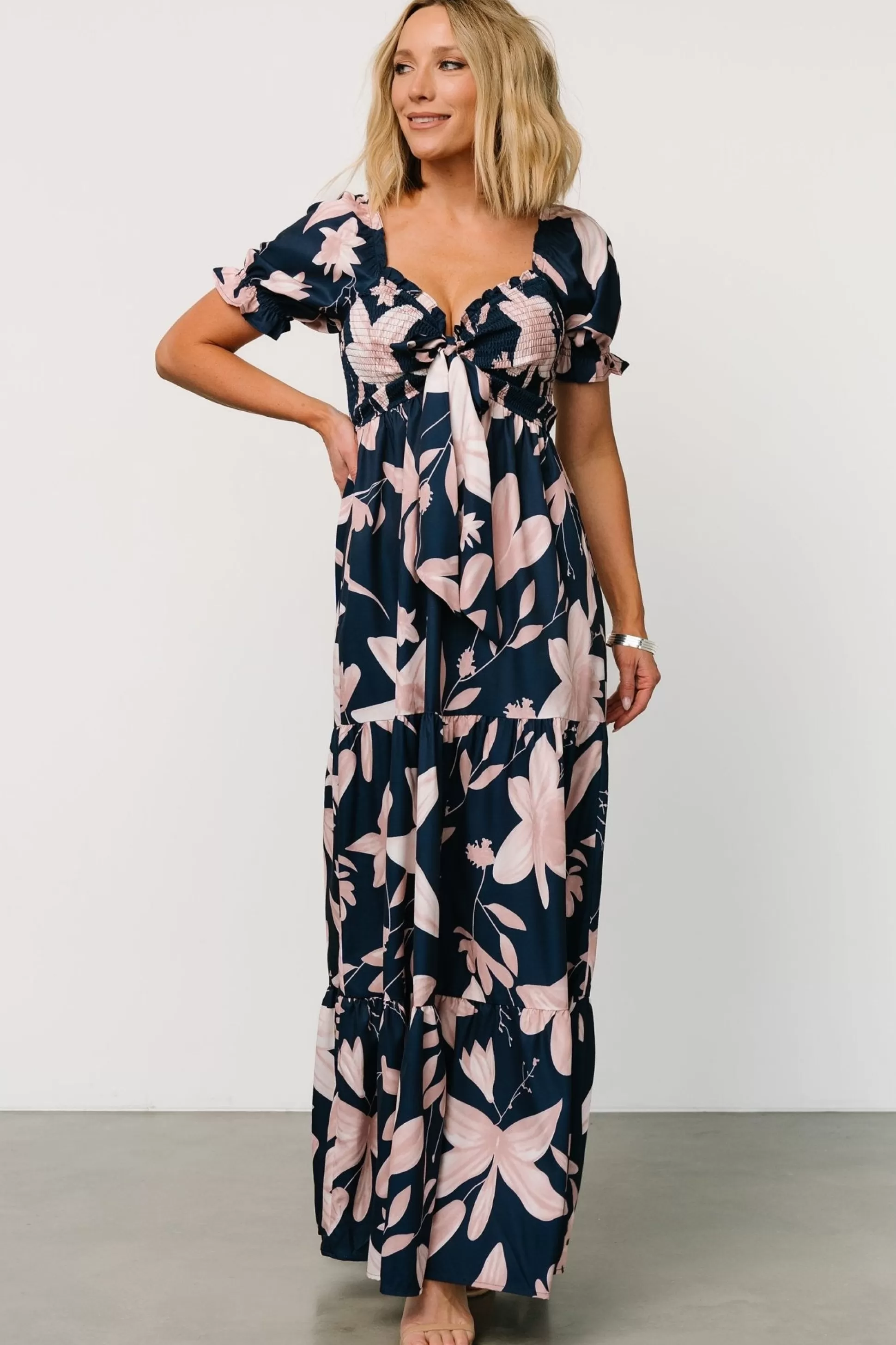 maxi dresses | Baltic Born Hilaria Maxi Dress | Navy + Blush