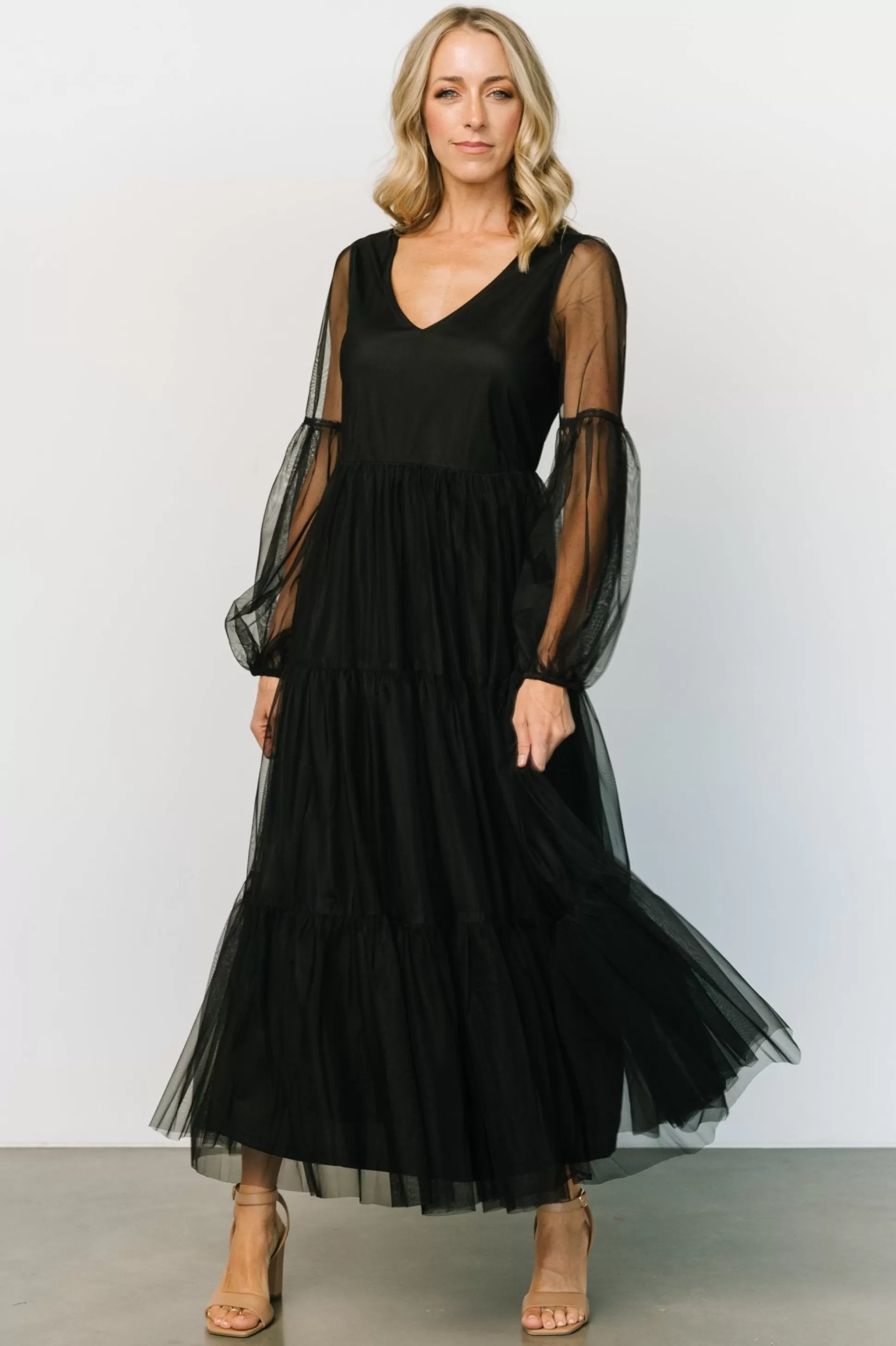 tulle styles | COMING SOON | Baltic Born Hoffman Tulle Maxi Dress | Black