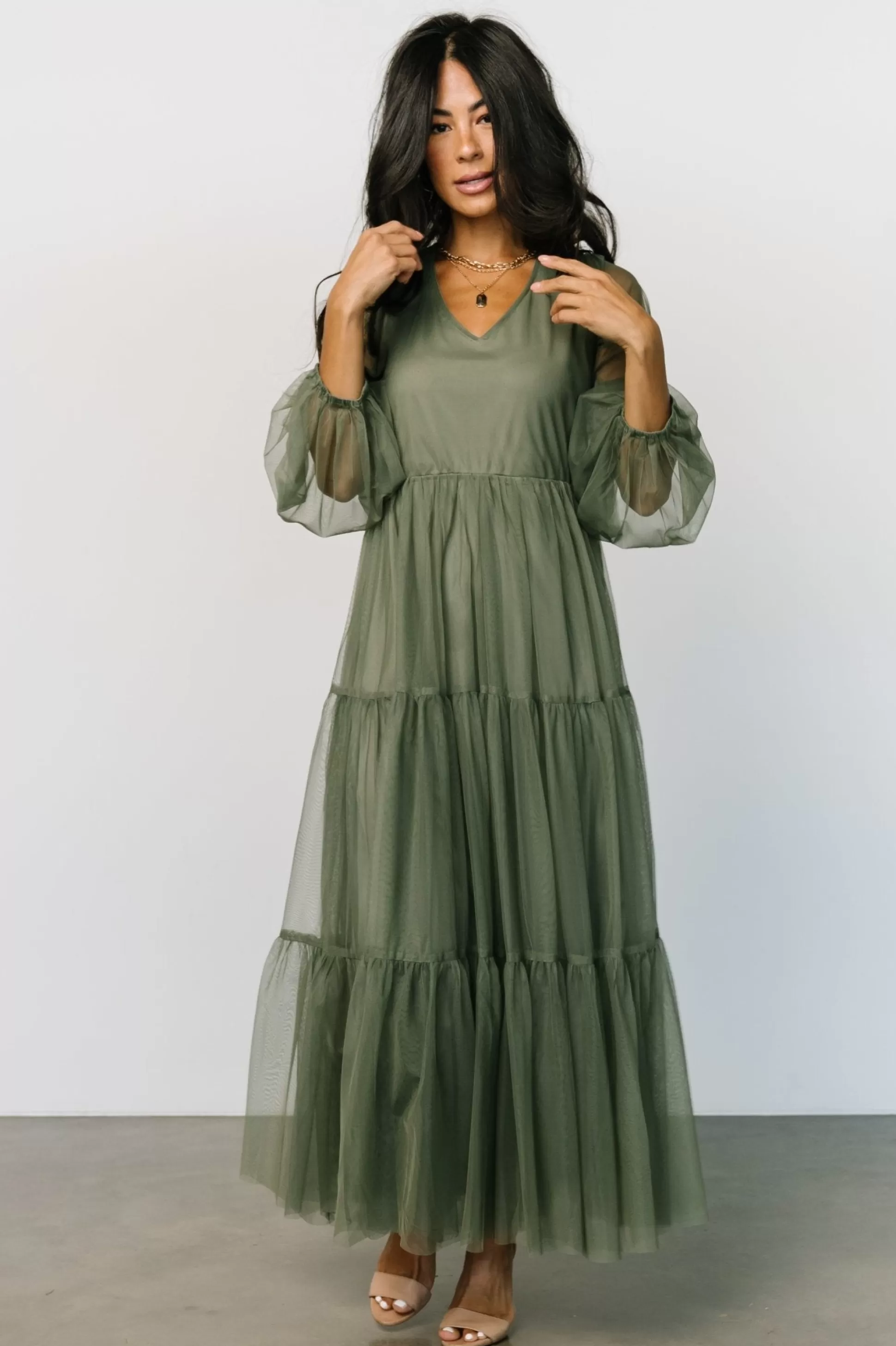 tulle styles | COMING SOON | Baltic Born Hoffman Tulle Maxi Dress | Olive