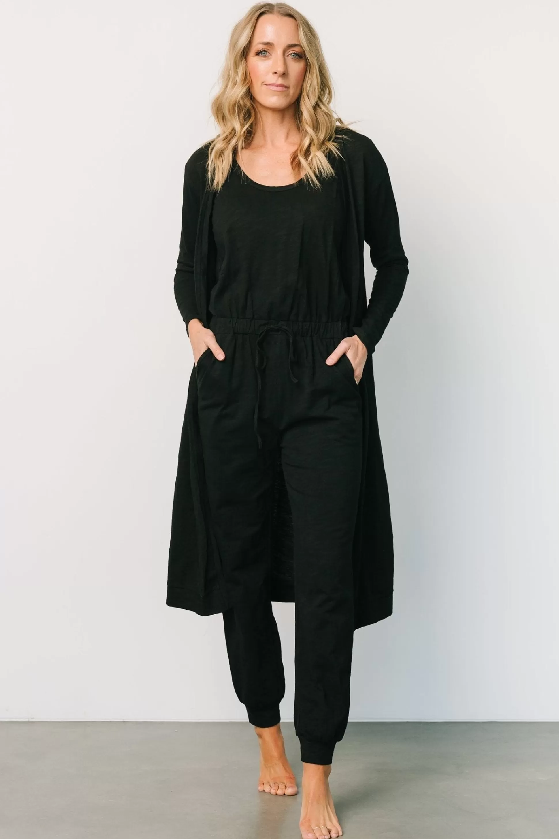 cardigans | Baltic Born Janae Jumpsuit + Cardigan Set | Black