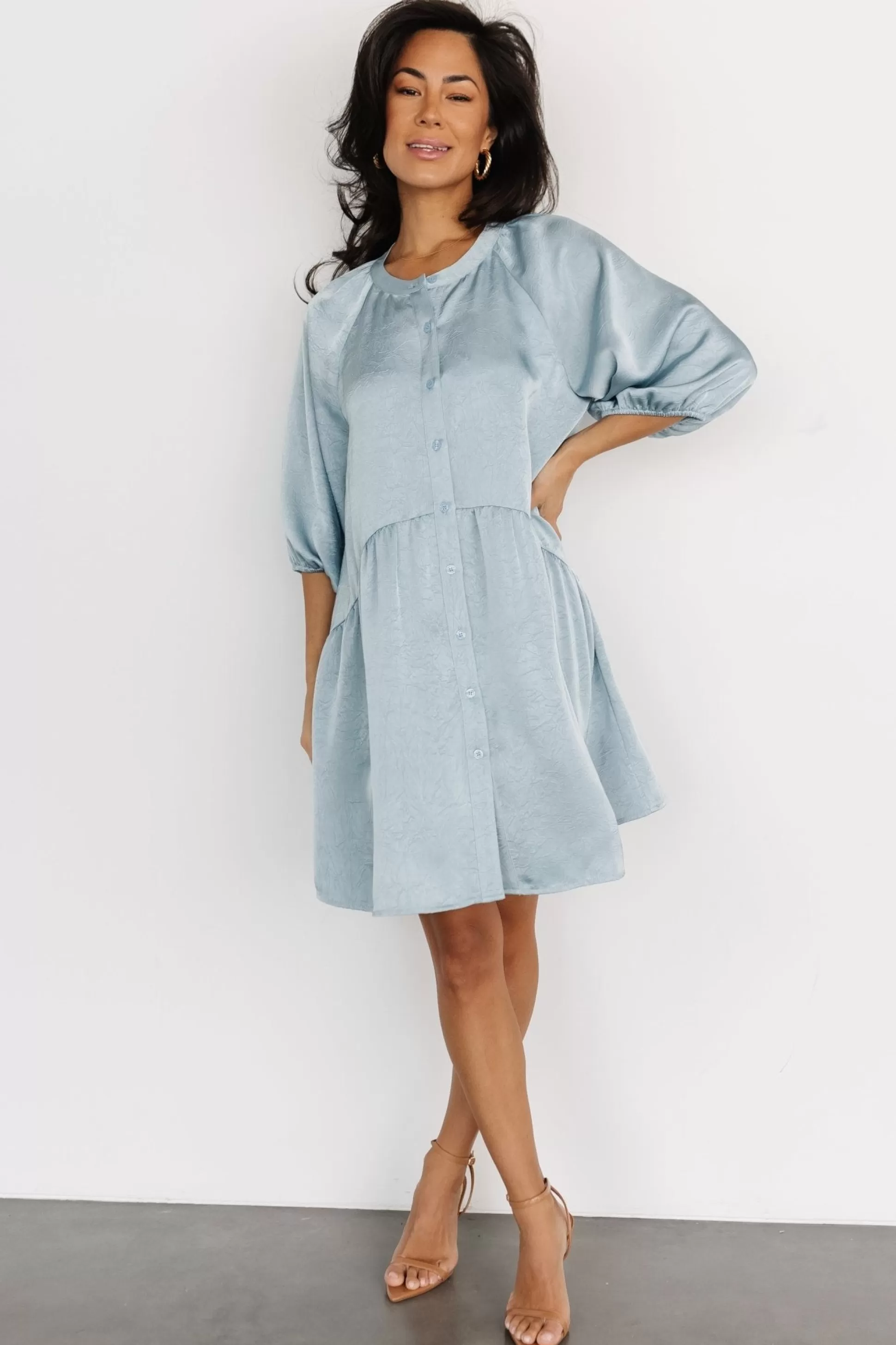 COMING SOON | Baltic Born Janice Button Dress | Blue