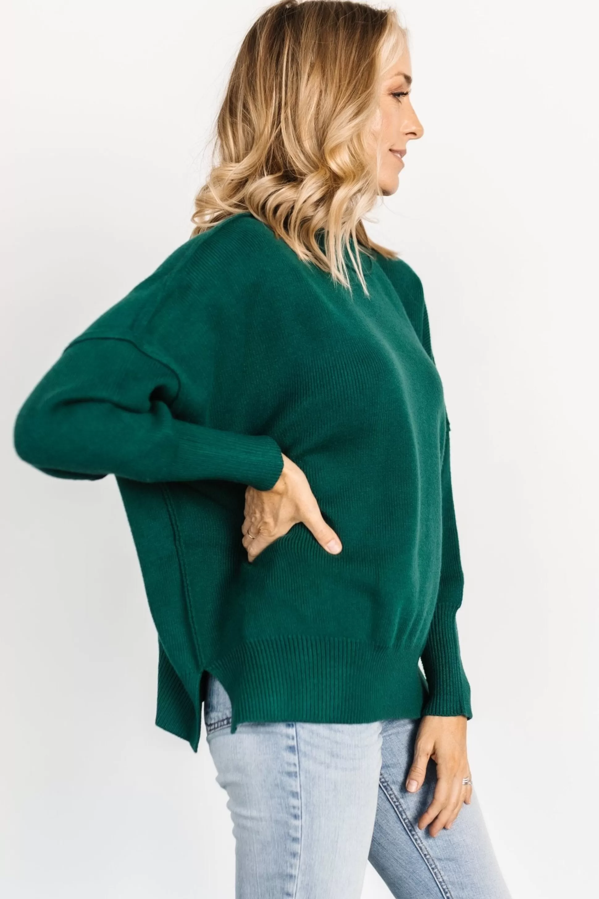 sweaters | WINTER ESSENTIALS | Baltic Born Jeremiah Knit Sweater | Emerald