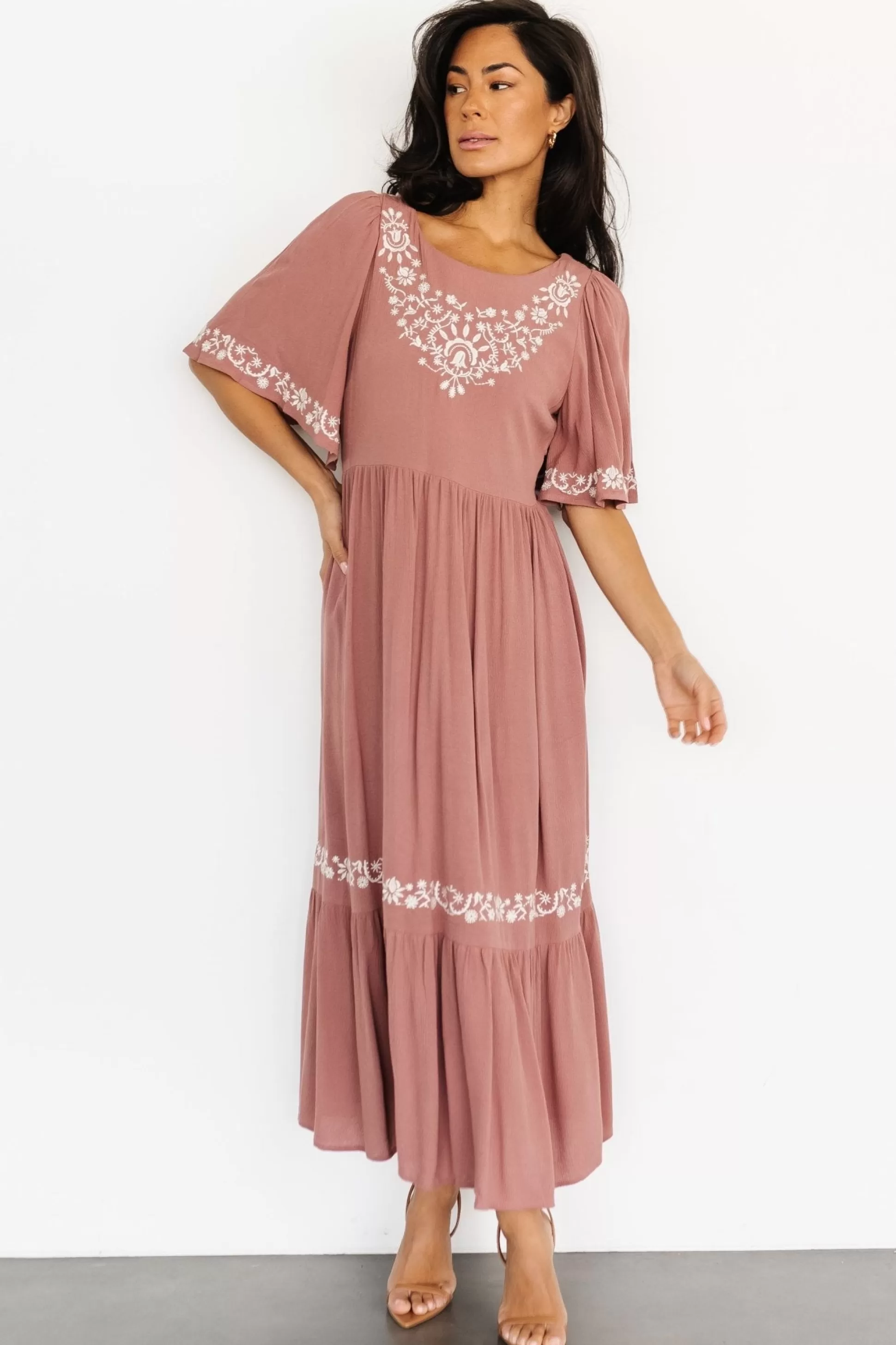 midi dresses | bump friendly | Baltic Born Jocelyn Maxi Dress | Dusty Mauve