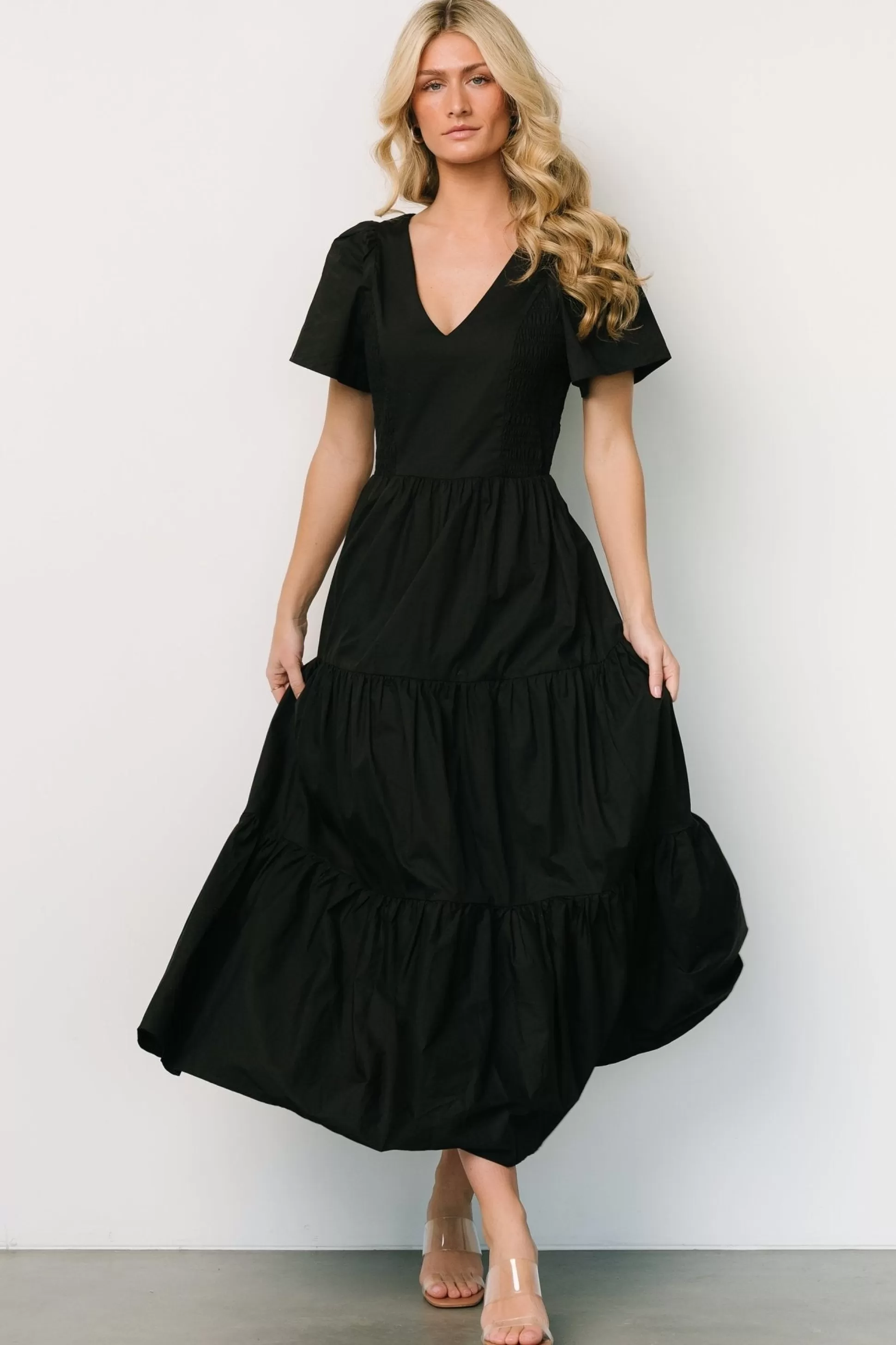 SALE | Baltic Born Johanne Poplin Dress | Black