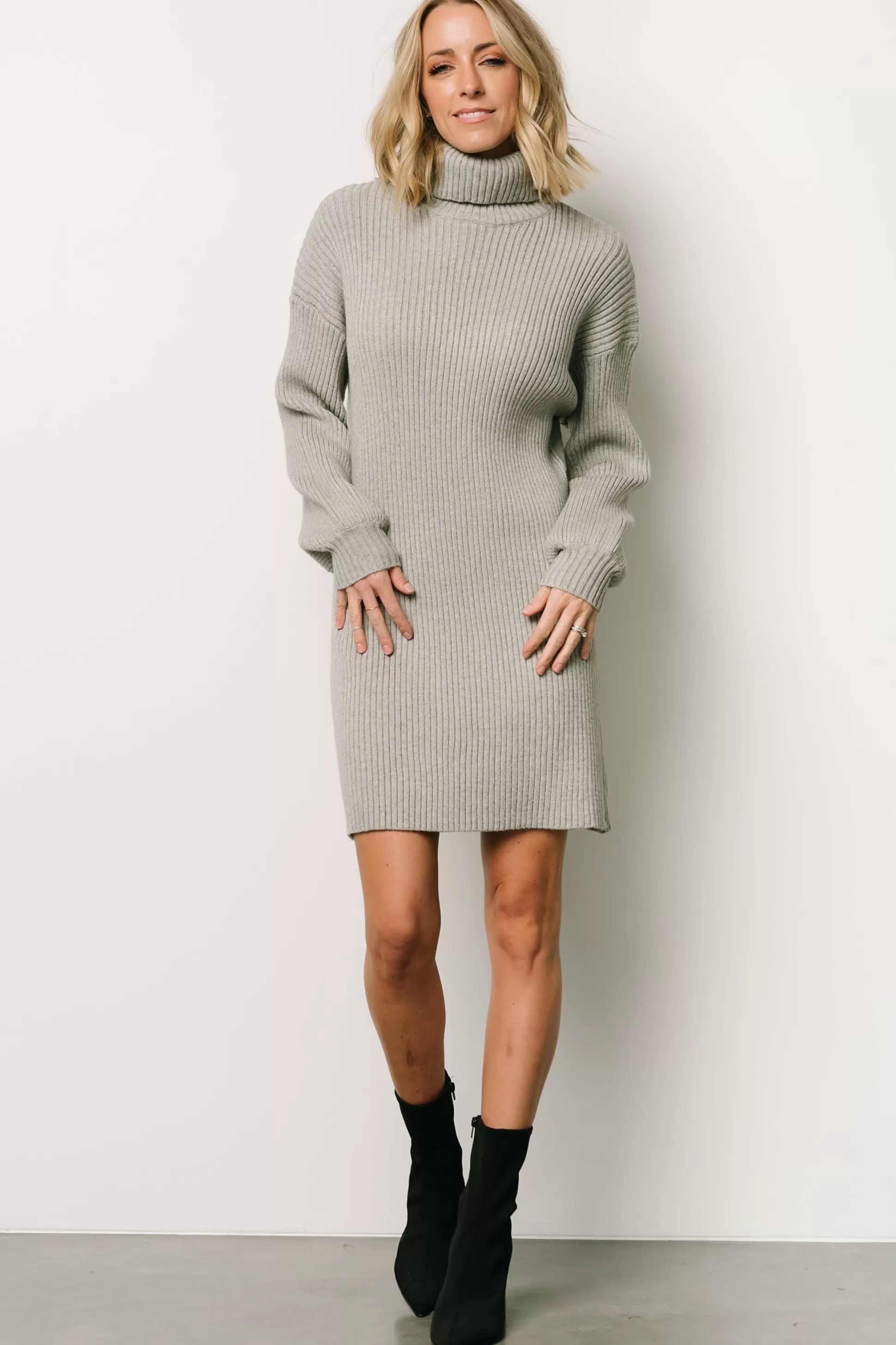 WINTER ESSENTIALS | Baltic Born Julianne Sweater Dress | Light Gray