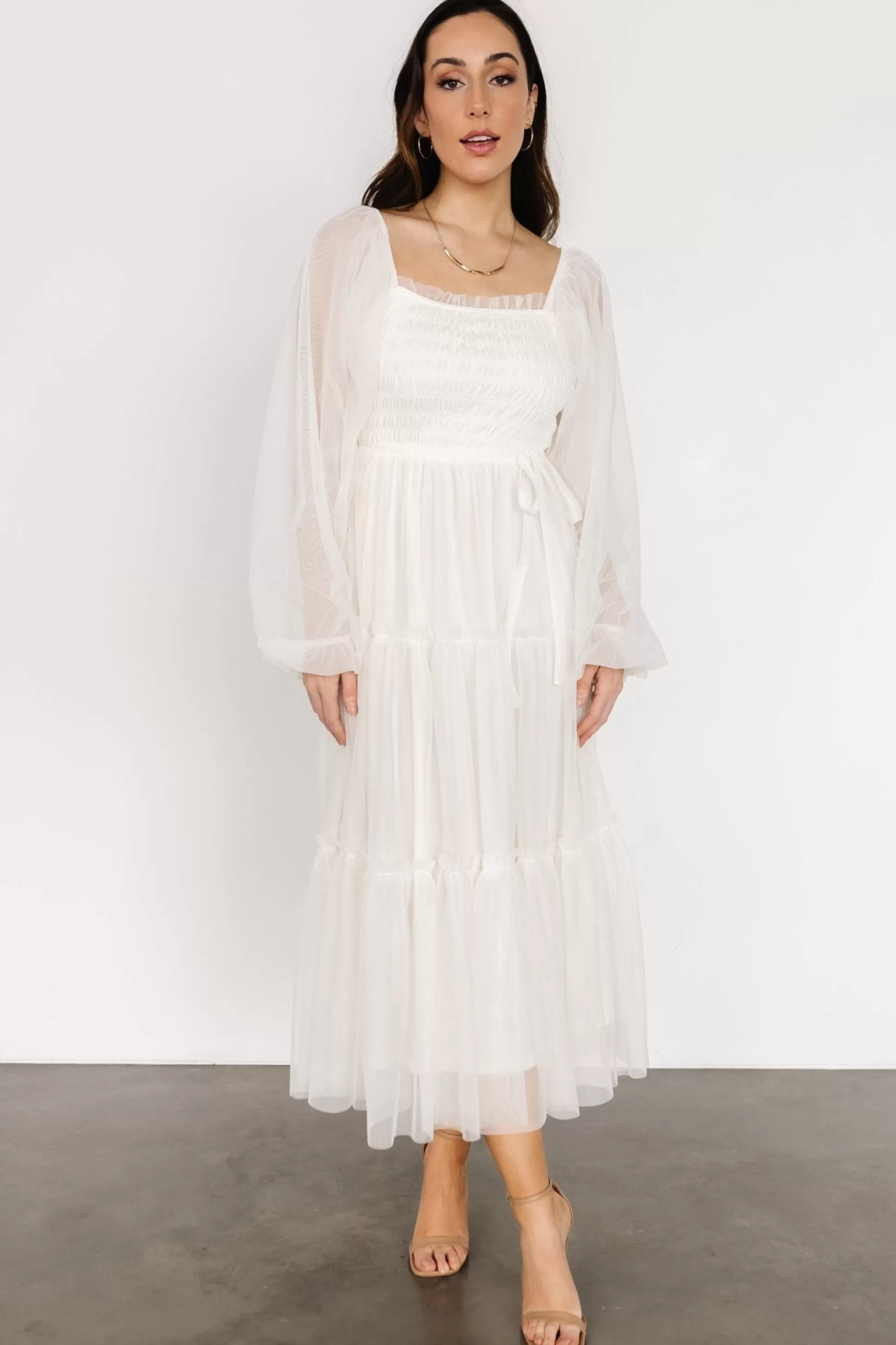 maxi dresses | WEDDING SUITE | Baltic Born Katrina Tulle Maxi Dress | Cream