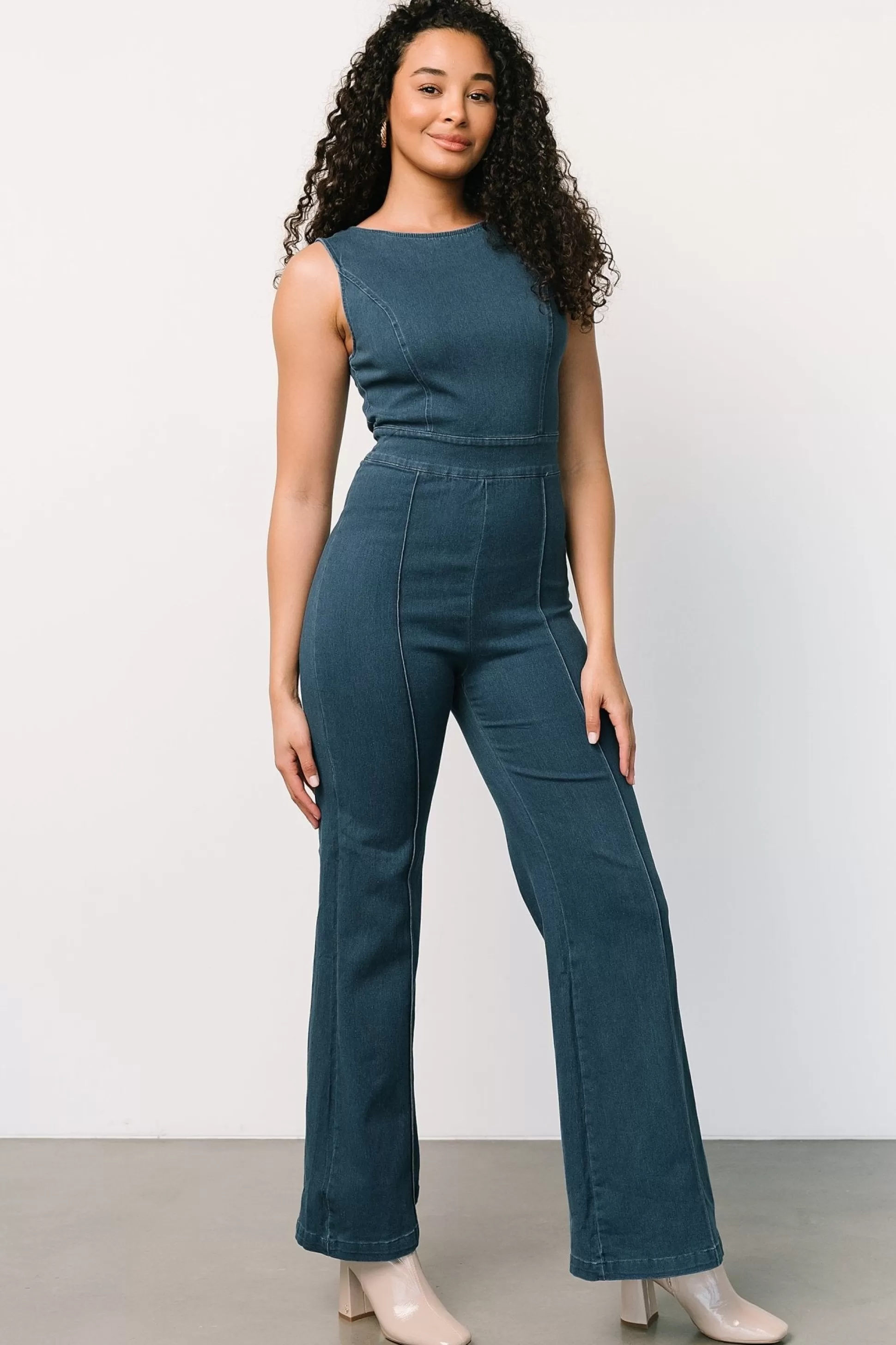 JUMPSUITS + ROMPERS | Baltic Born Katy Tank Jumpsuit | Denim Blue