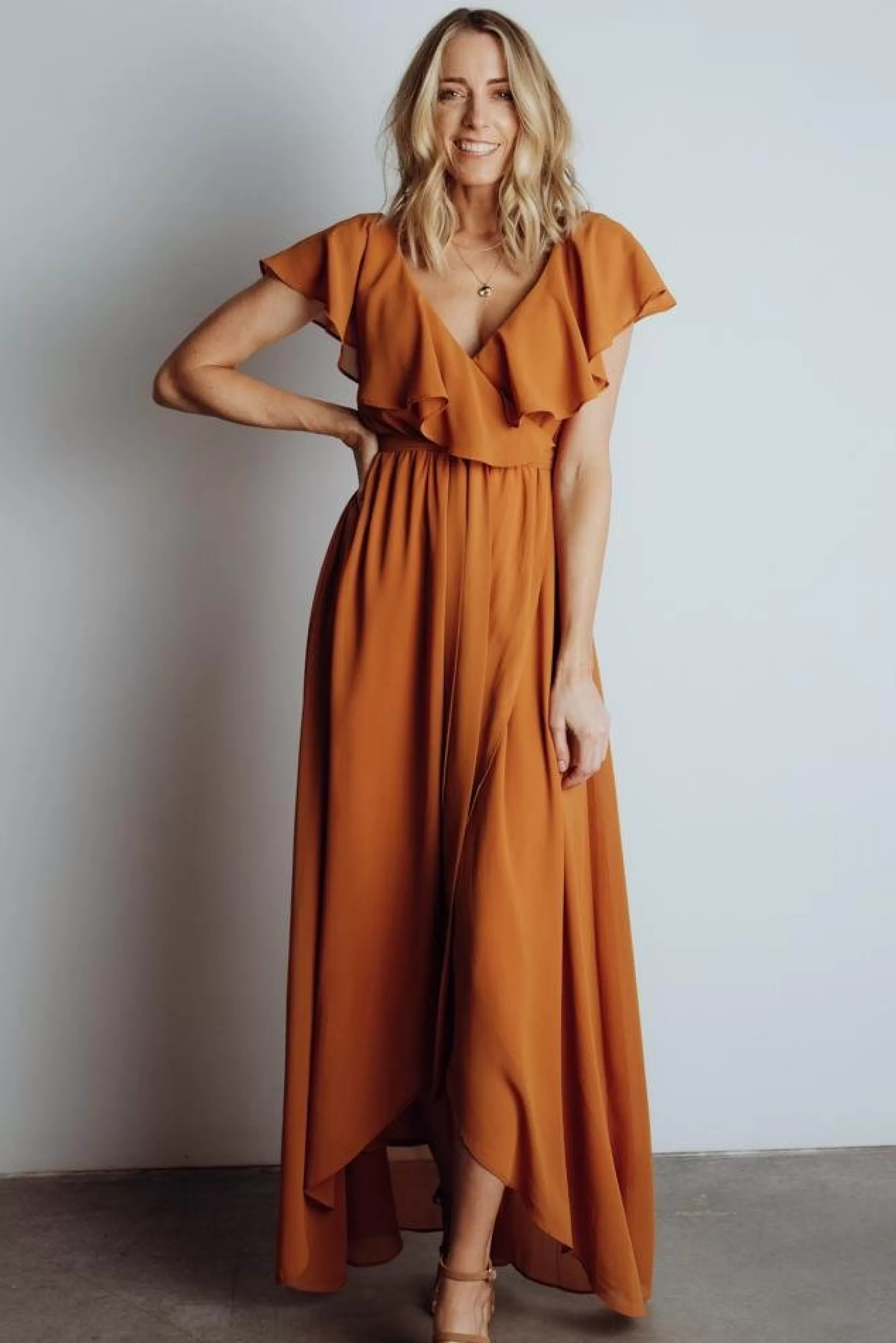 SALE | Baltic Born Katya Ruffle Maxi Dress | Amber