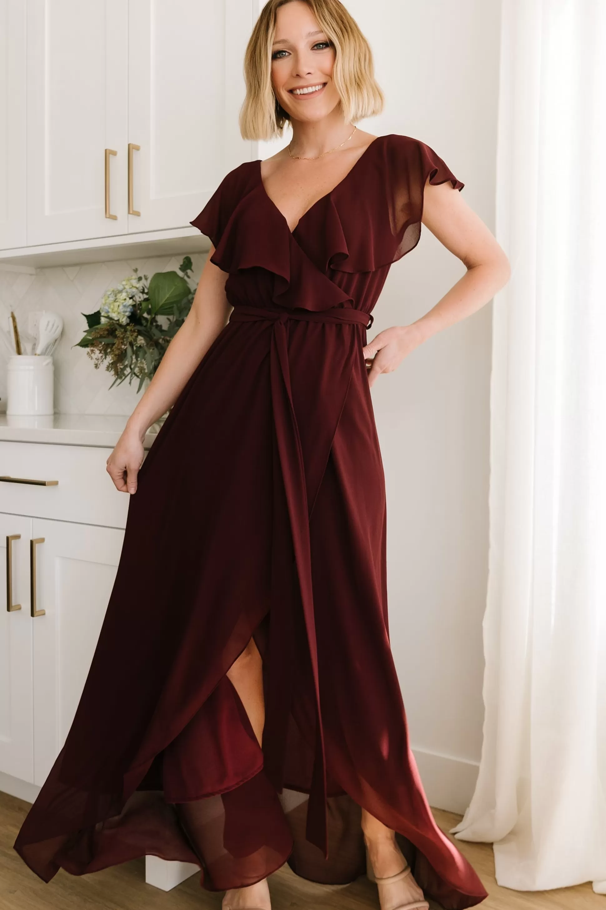 SALE | Baltic Born Katya Ruffle Maxi Dress | Mulberry