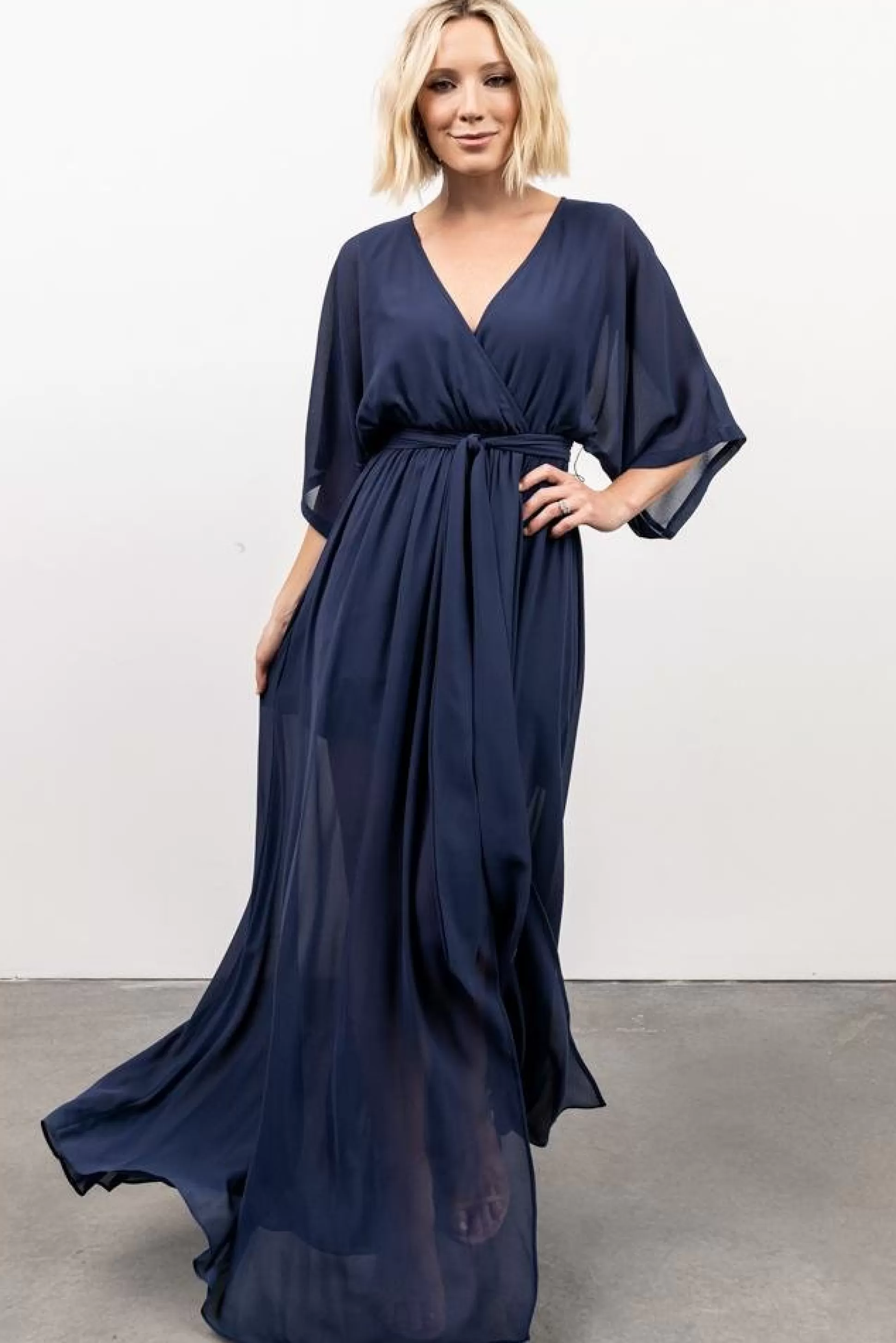 WEDDING SUITE | wedding guest | Baltic Born Kia Kimono Maxi Dress | Navy