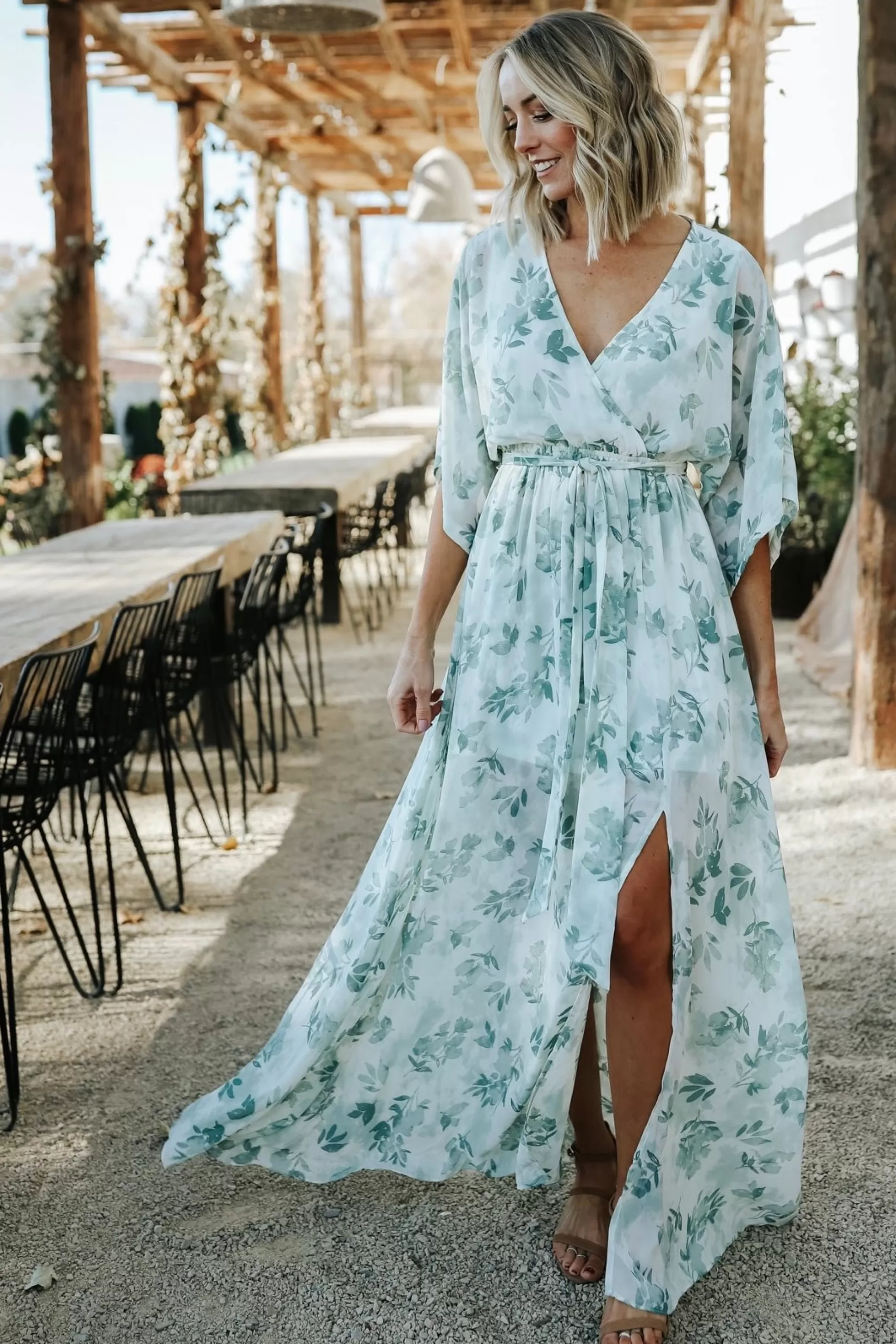 WEDDING SUITE | wedding guest | Baltic Born Kia Kimono Maxi Dress | Sage Floral